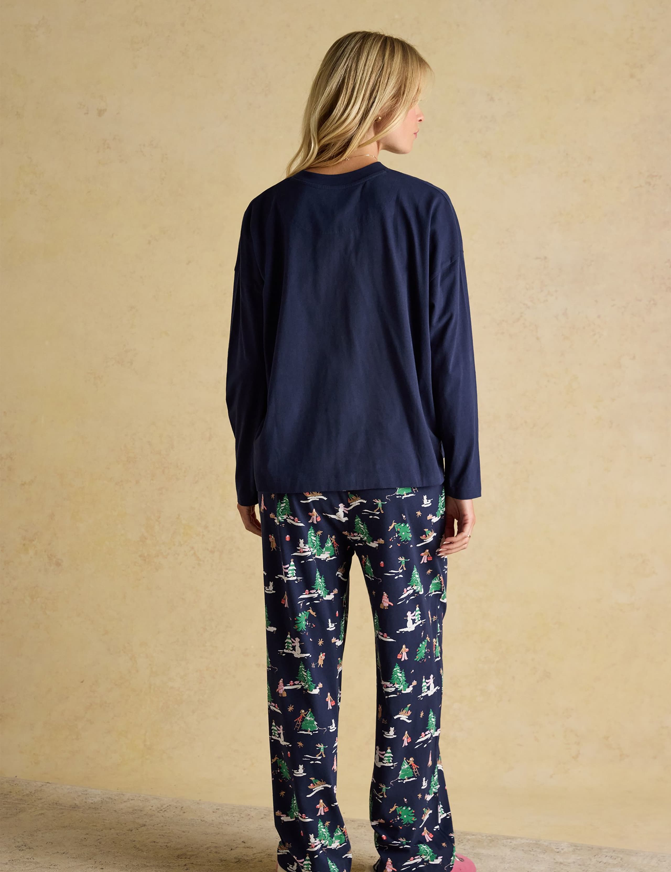 Pure Cotton Jersey Christmas Pyjamas 4 of 7