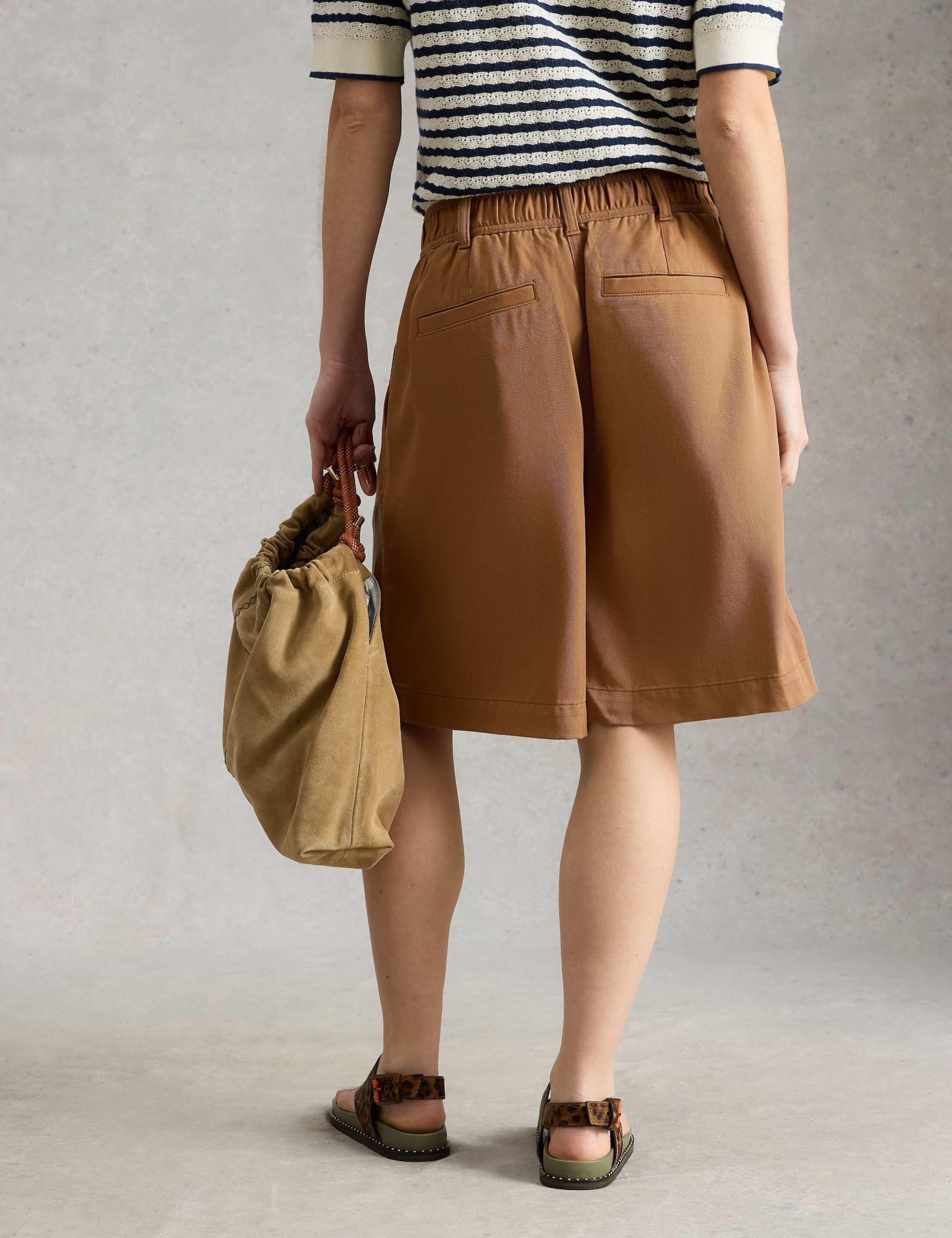 Pure Lyocell Pleat Front Shorts 6 of 6
