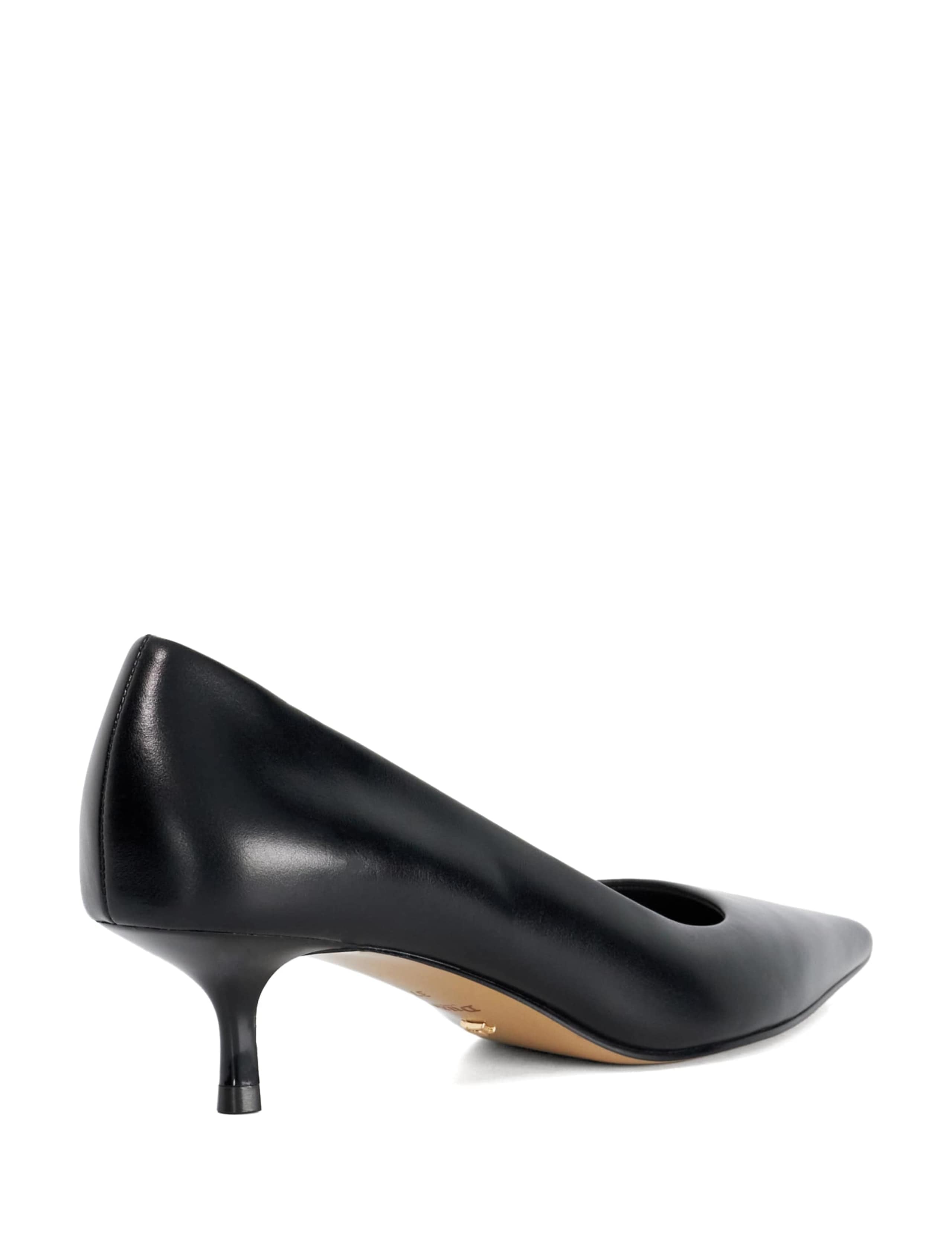 Leather Snake Print Kitten Heel Court Shoes 5 of 6