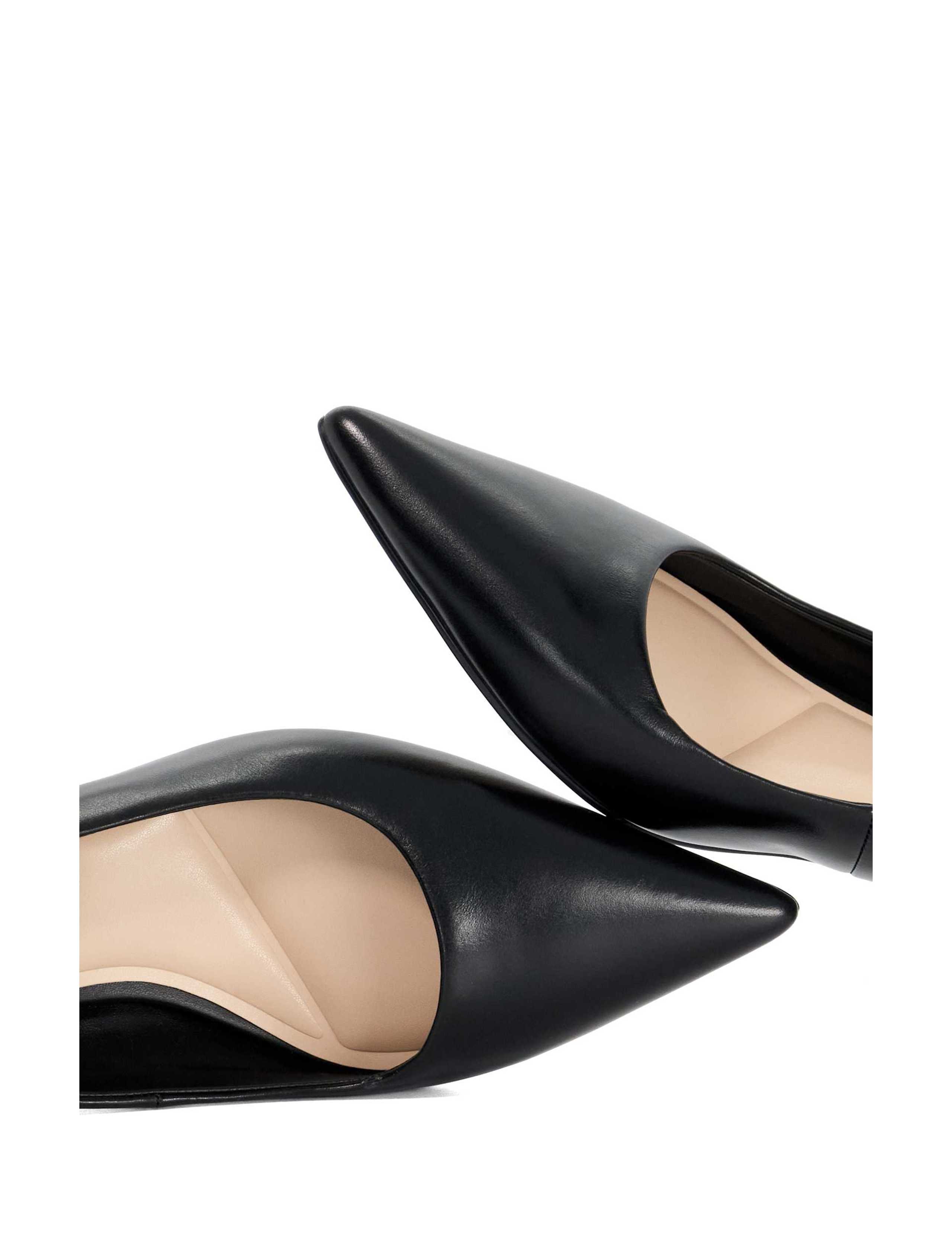 Leather Snake Print Kitten Heel Court Shoes 6 of 6