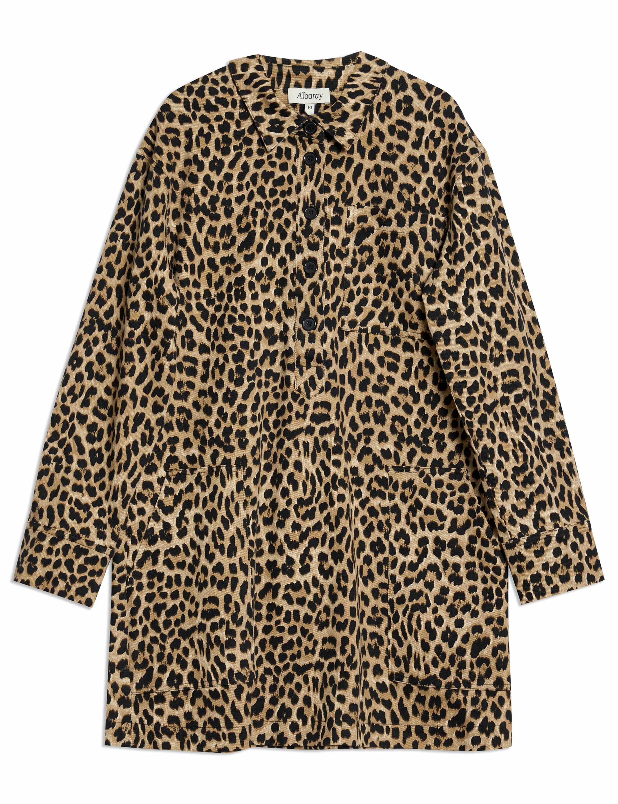 Cotton Rich Animal Print Shirt Dress 2 of 5