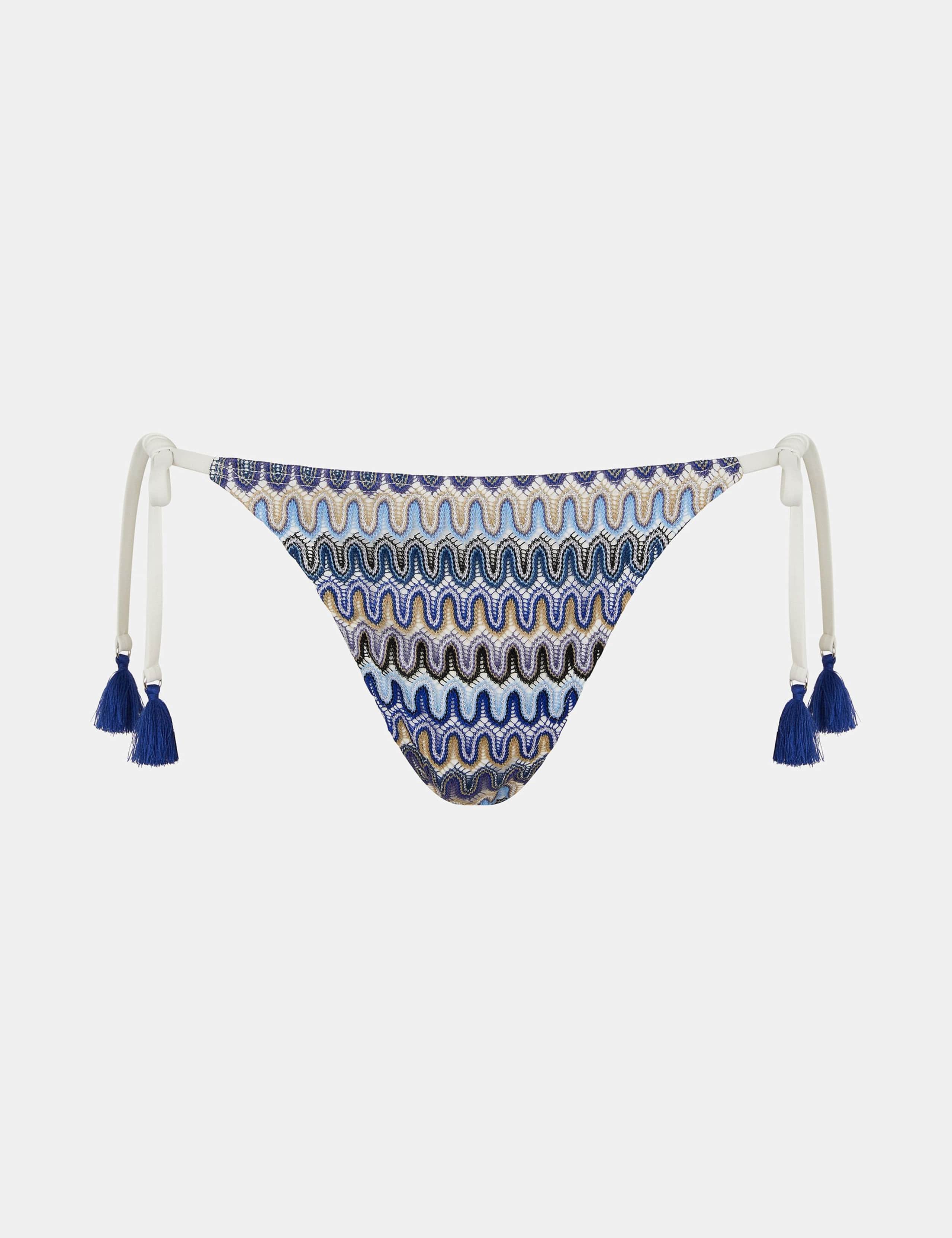Woven Tie Side Bikini Bottoms 2 of 4