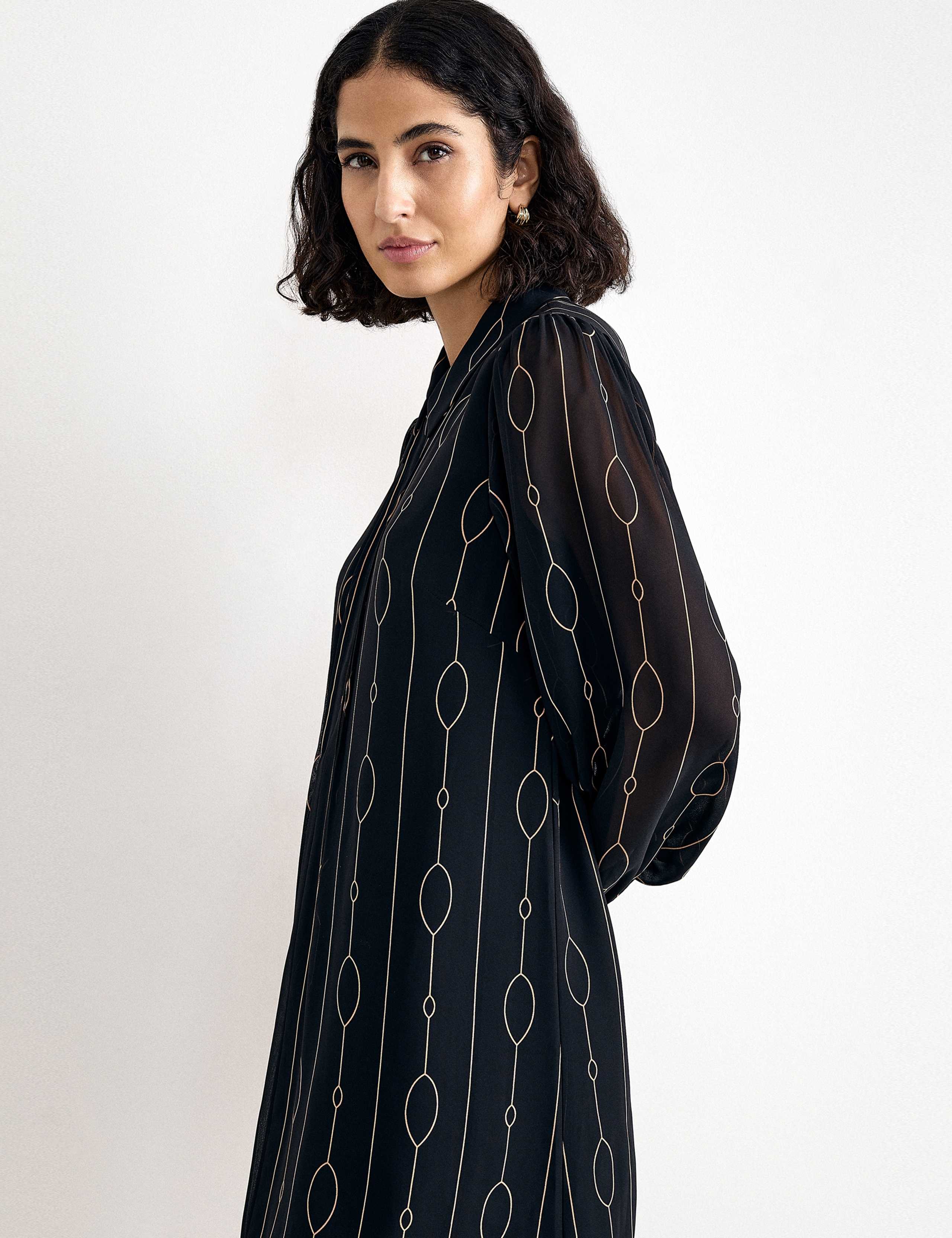 Geometric Mini Skater Dress 3 of 8