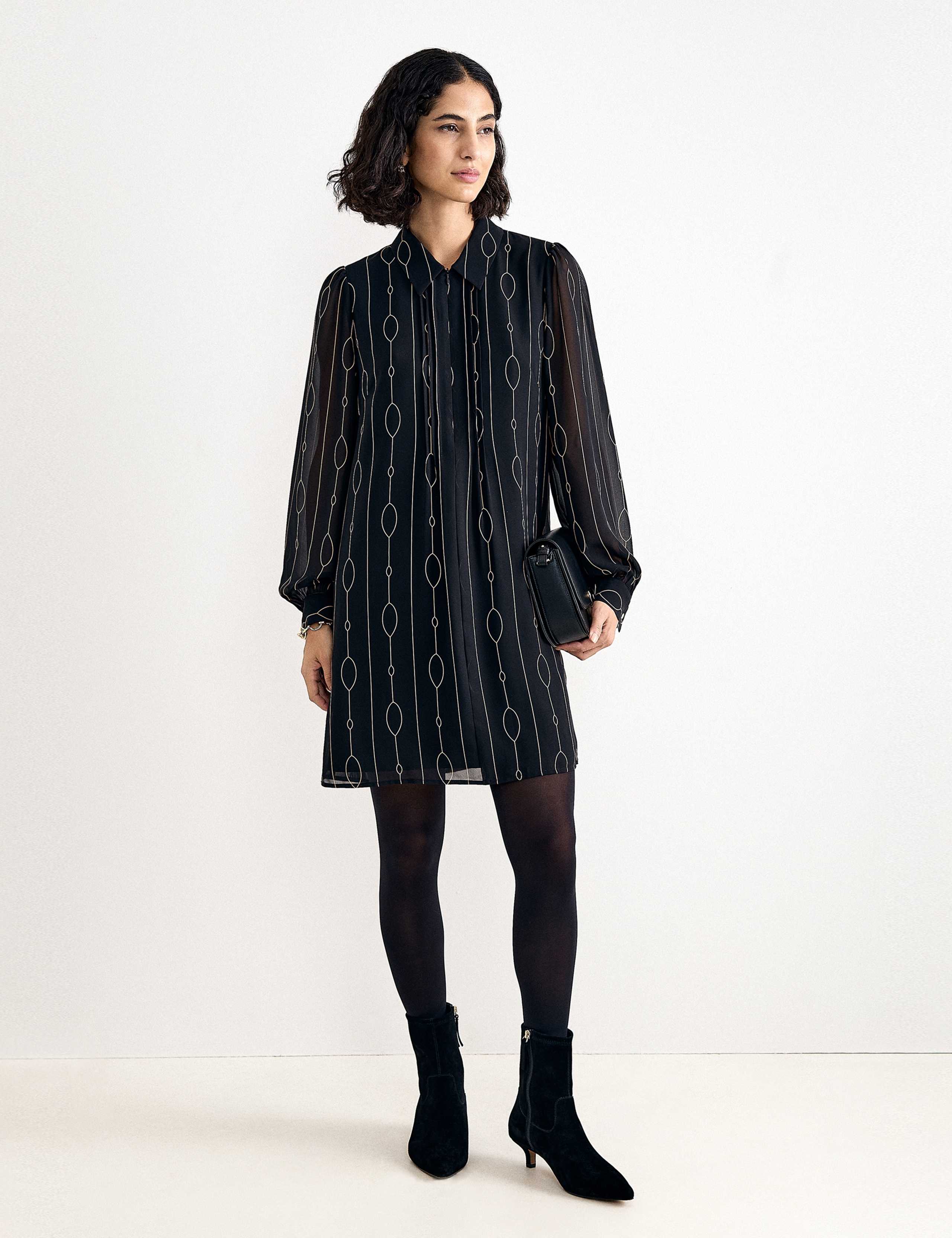 Geometric Mini Skater Dress 4 of 8