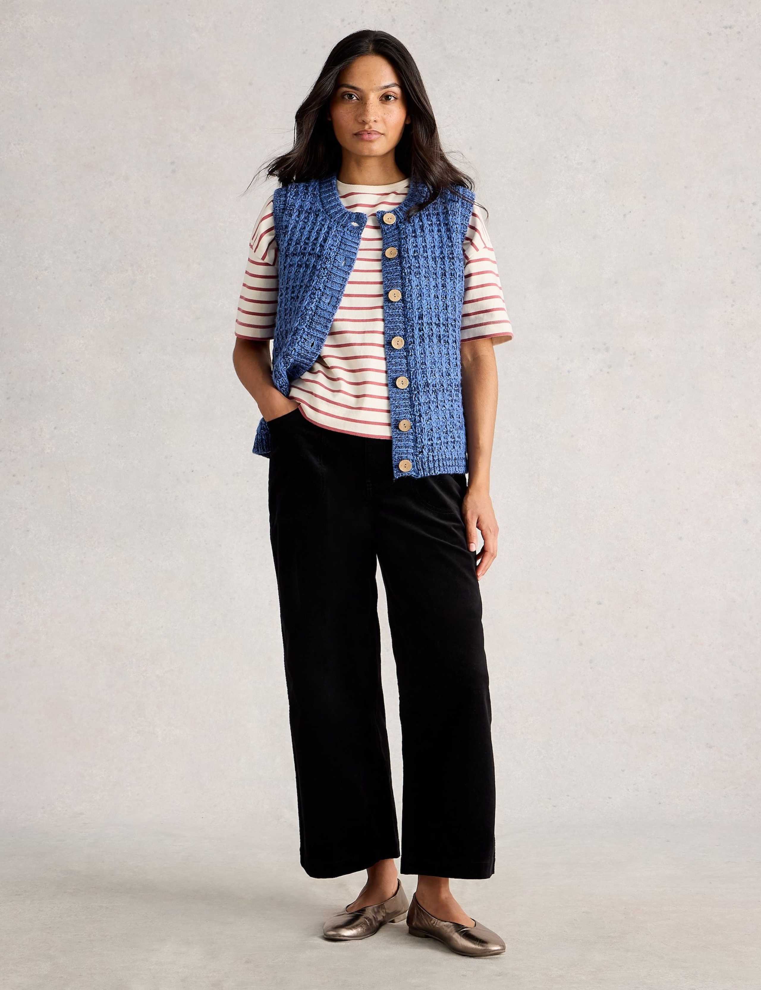 Crew Neck Button Front Waistcoat 3 of 6