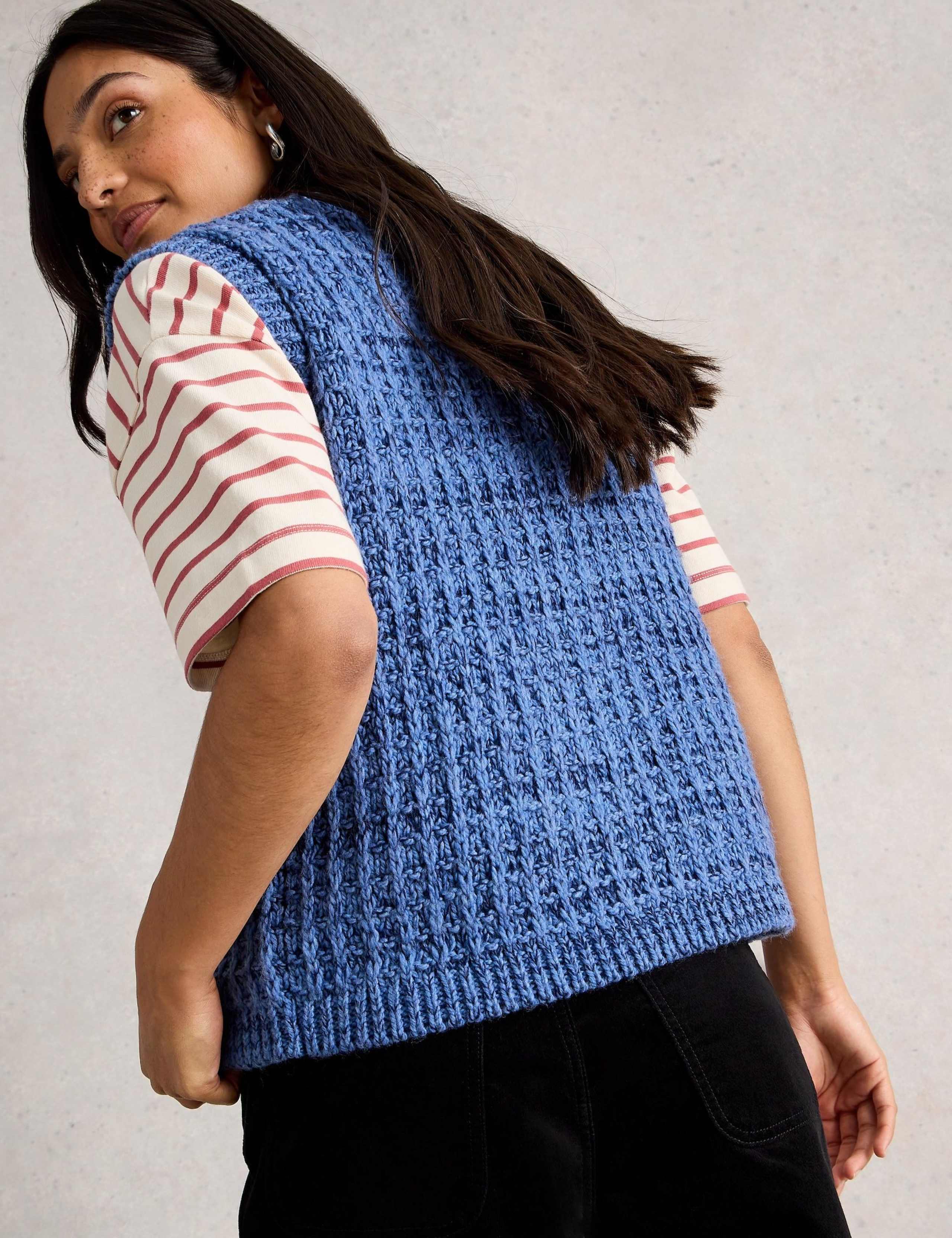 Crew Neck Button Front Waistcoat 6 of 6