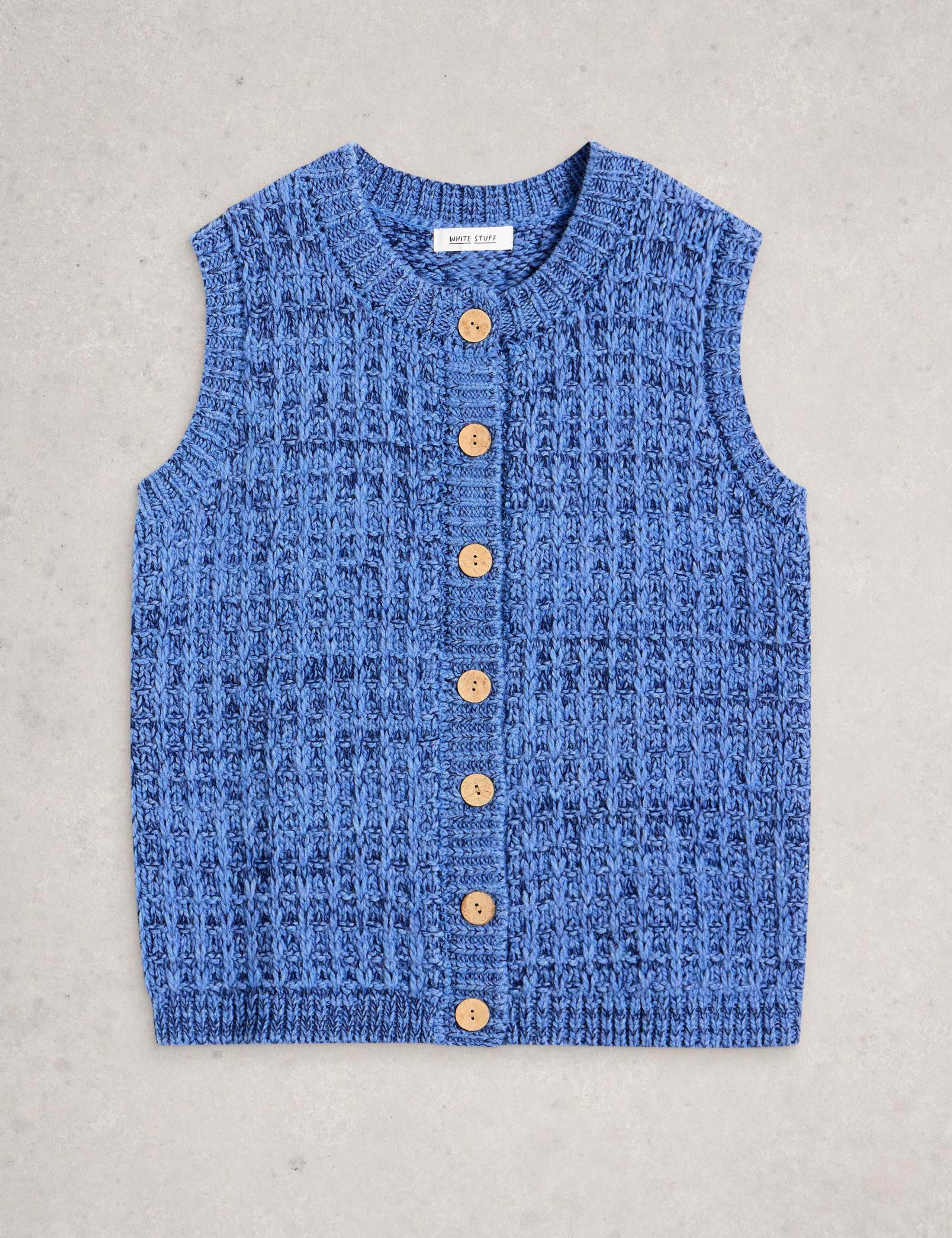 Crew Neck Button Front Waistcoat 2 of 6