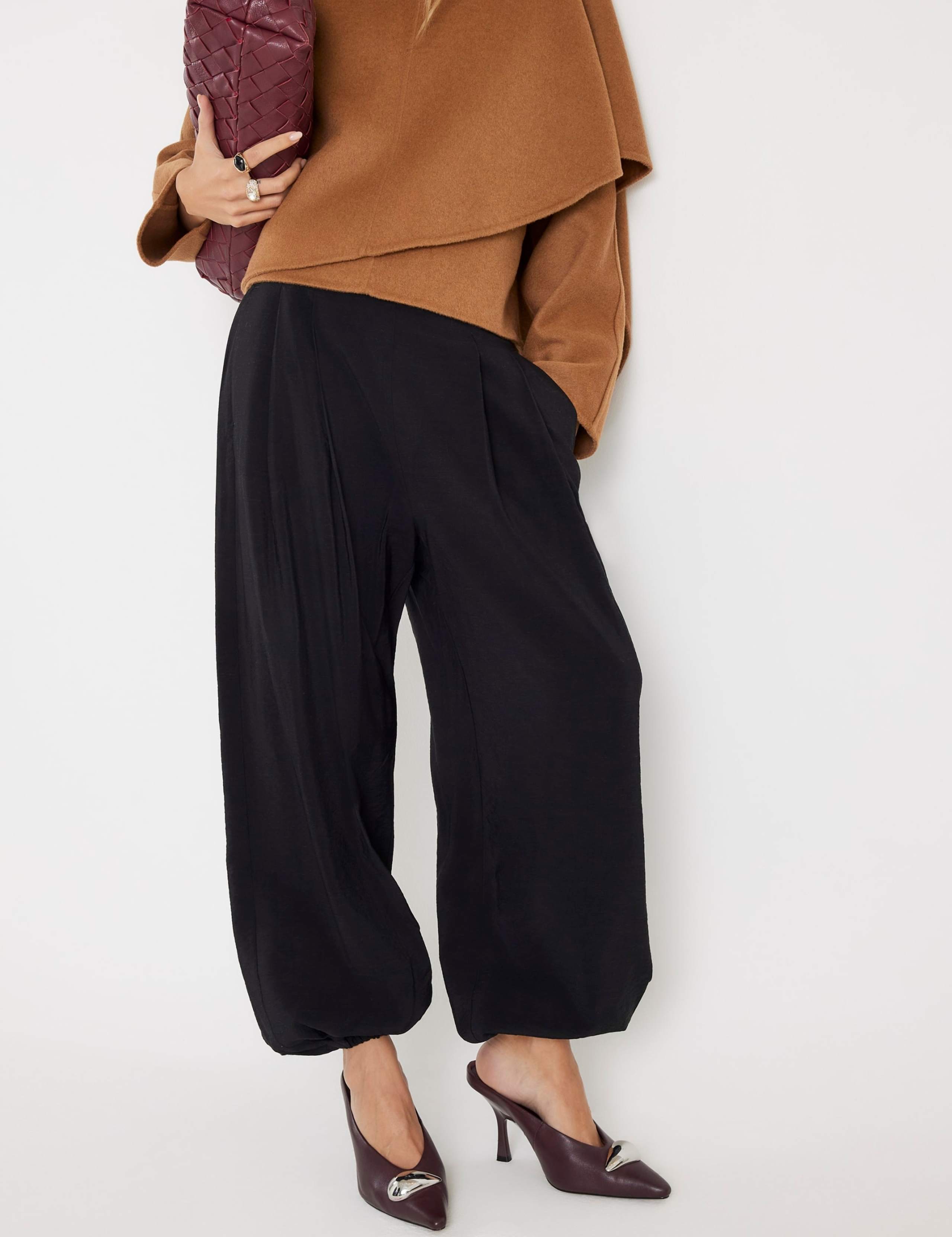 Elasticated Waist Cuffed Balloon Trousers 3 of 4