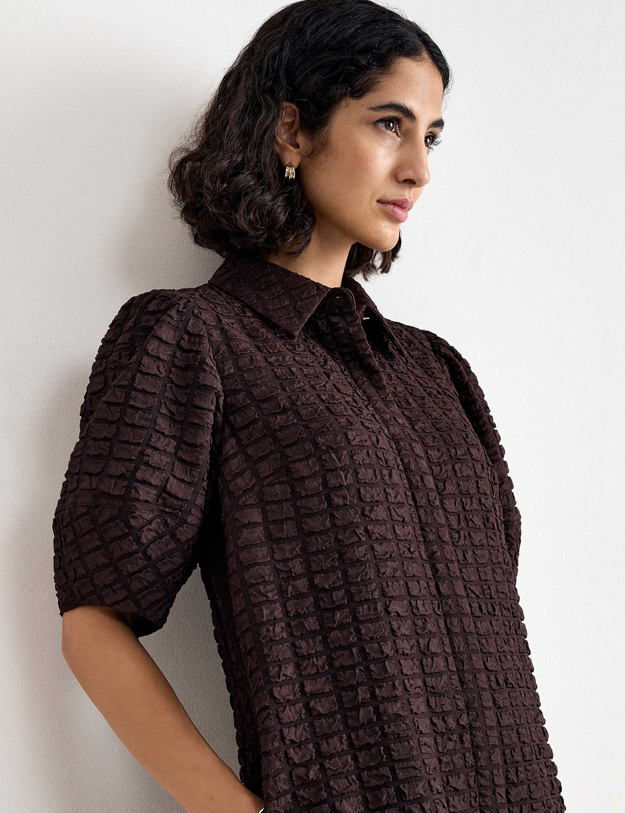 Textured Mini Skater Dress 5 of 7