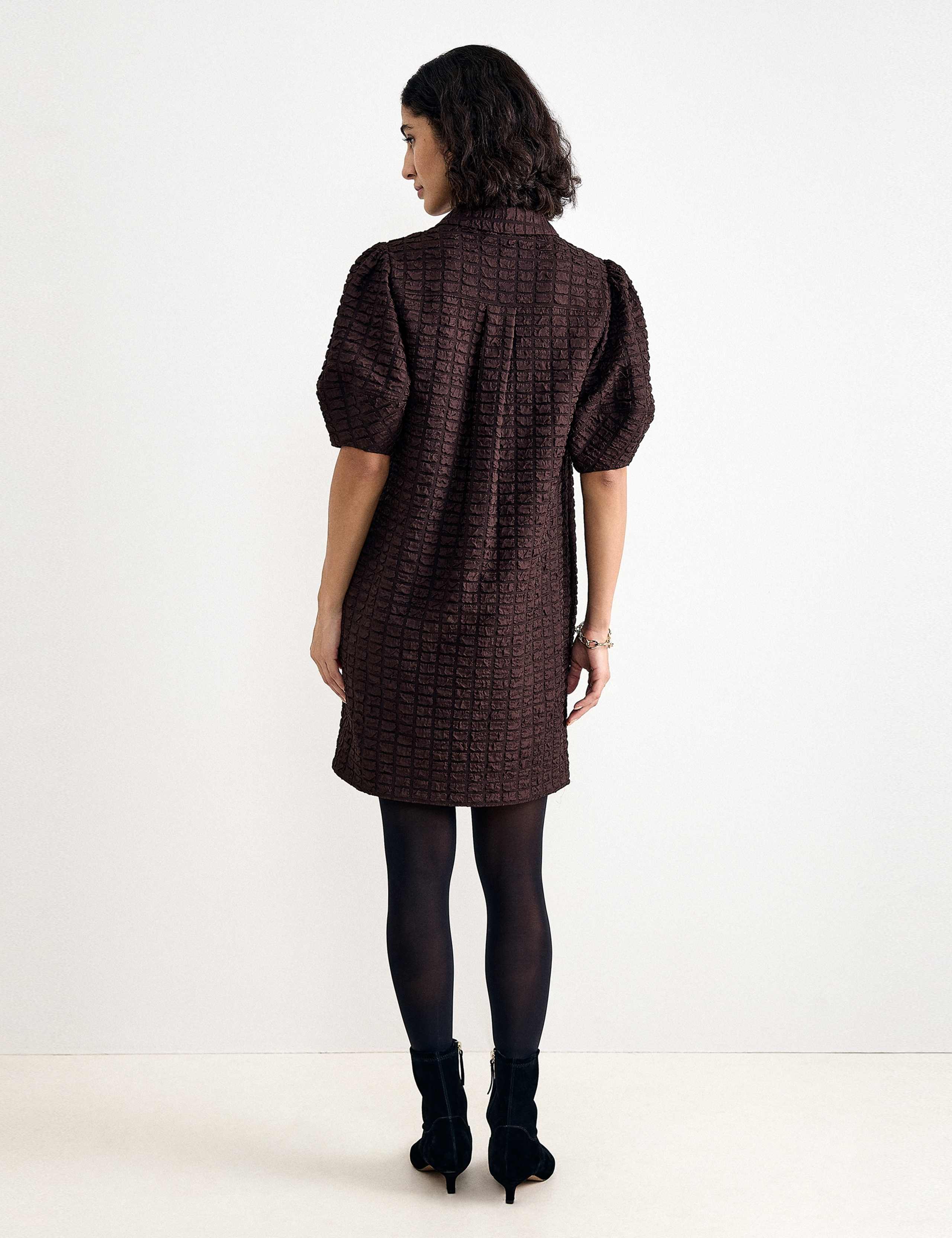 Textured Mini Skater Dress 6 of 7
