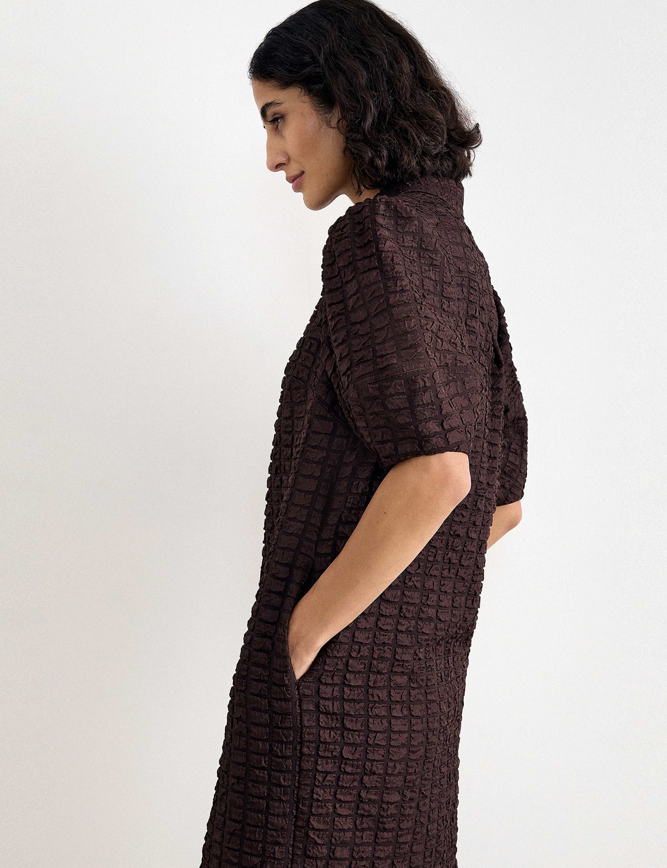 Textured Mini Skater Dress 7 of 7