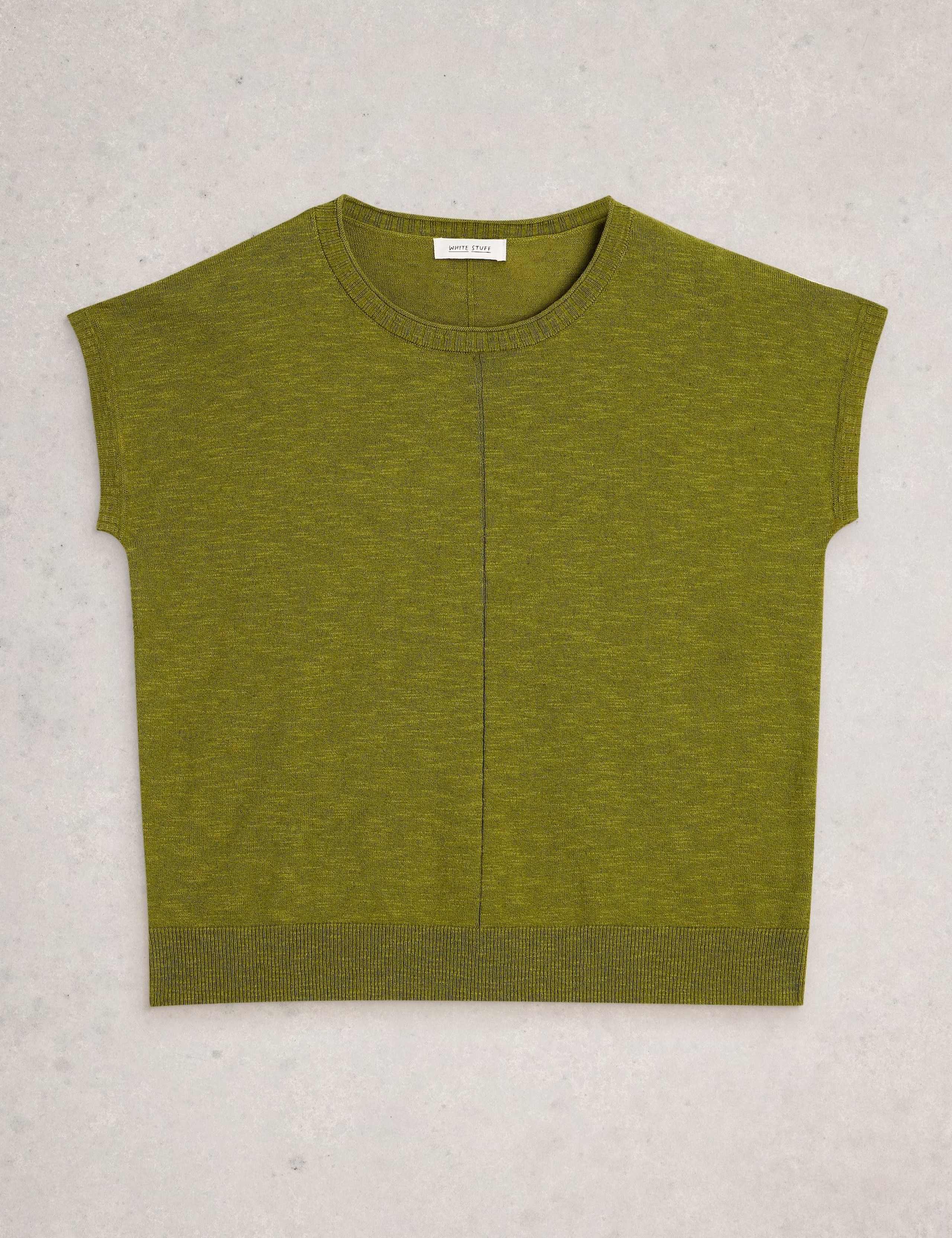 Cotton Rich T-Shirt with Linen 2 of 6