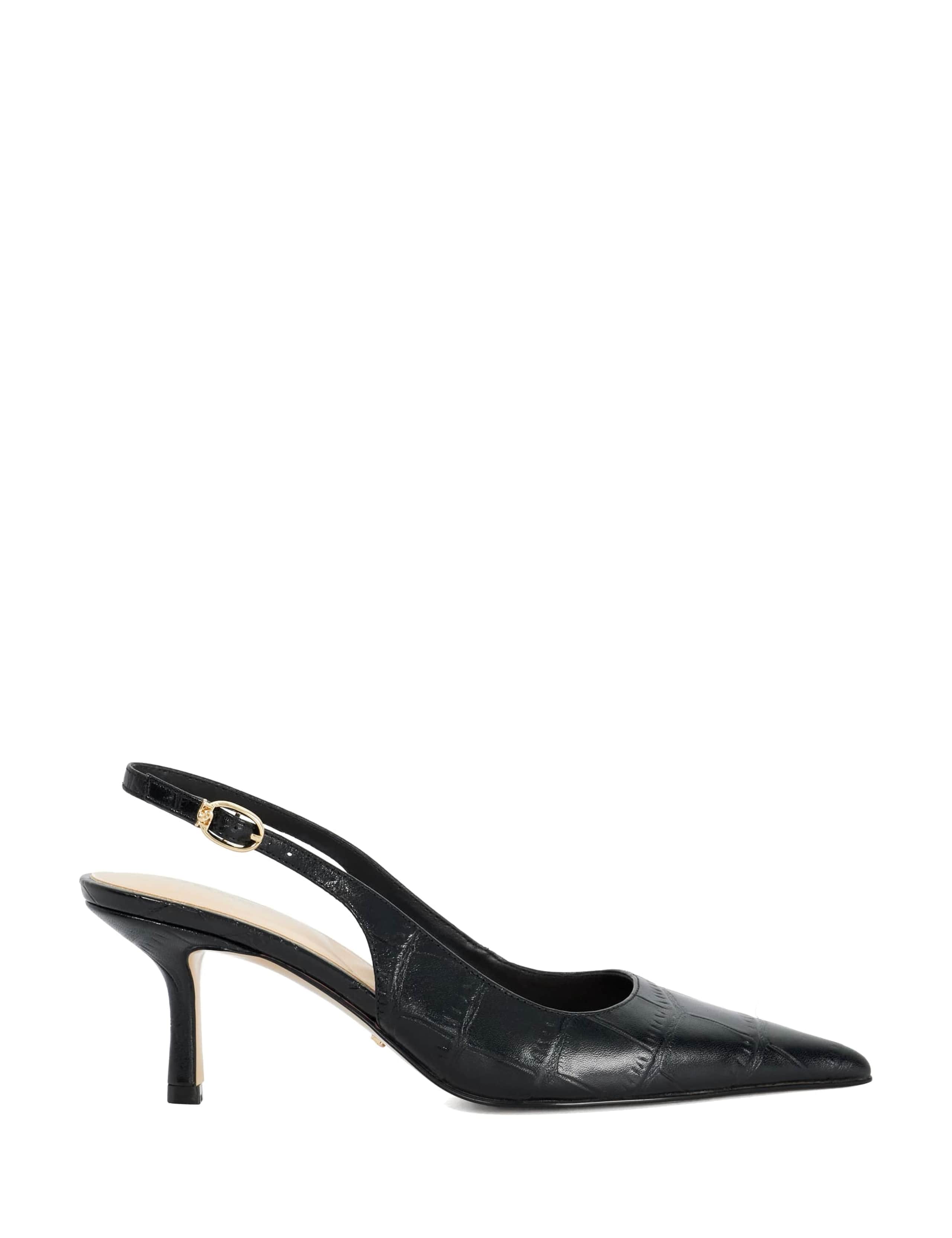 Leather Kitten Heel Court Shoes 1 of 6