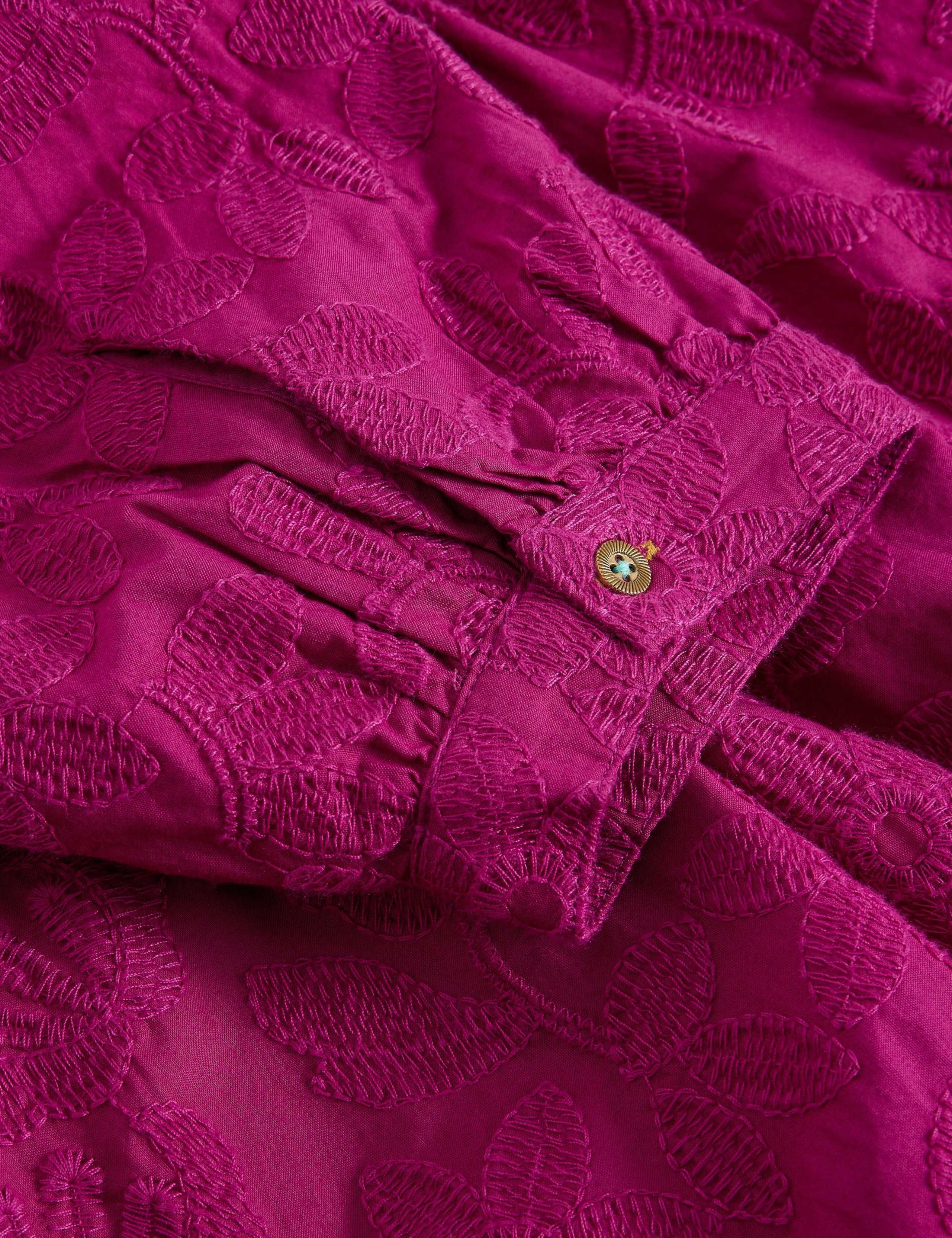 Pure Cotton Embroidered Empire Line Midaxi Dress 5 of 6