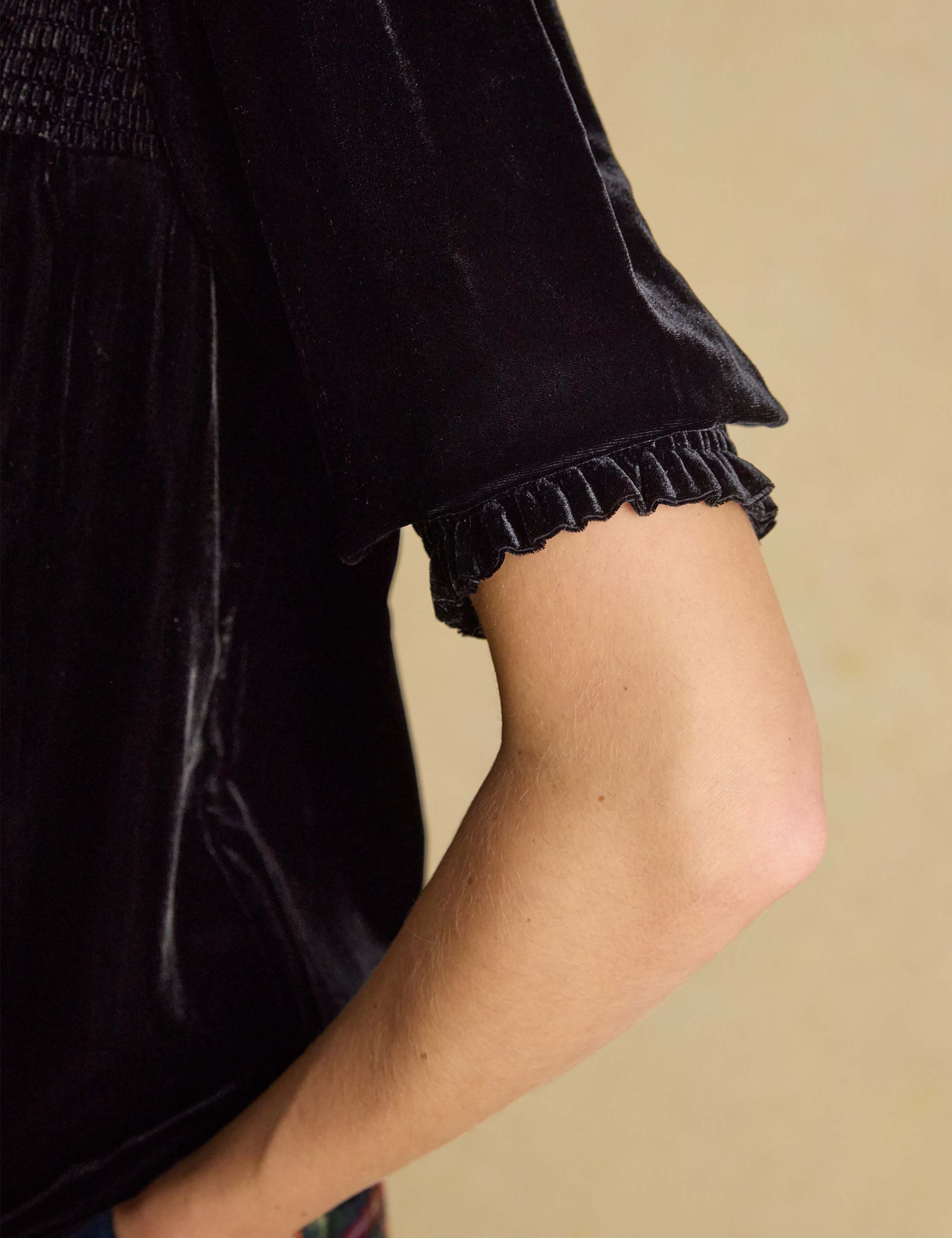 Velvet High Neck Blouse 6 of 6