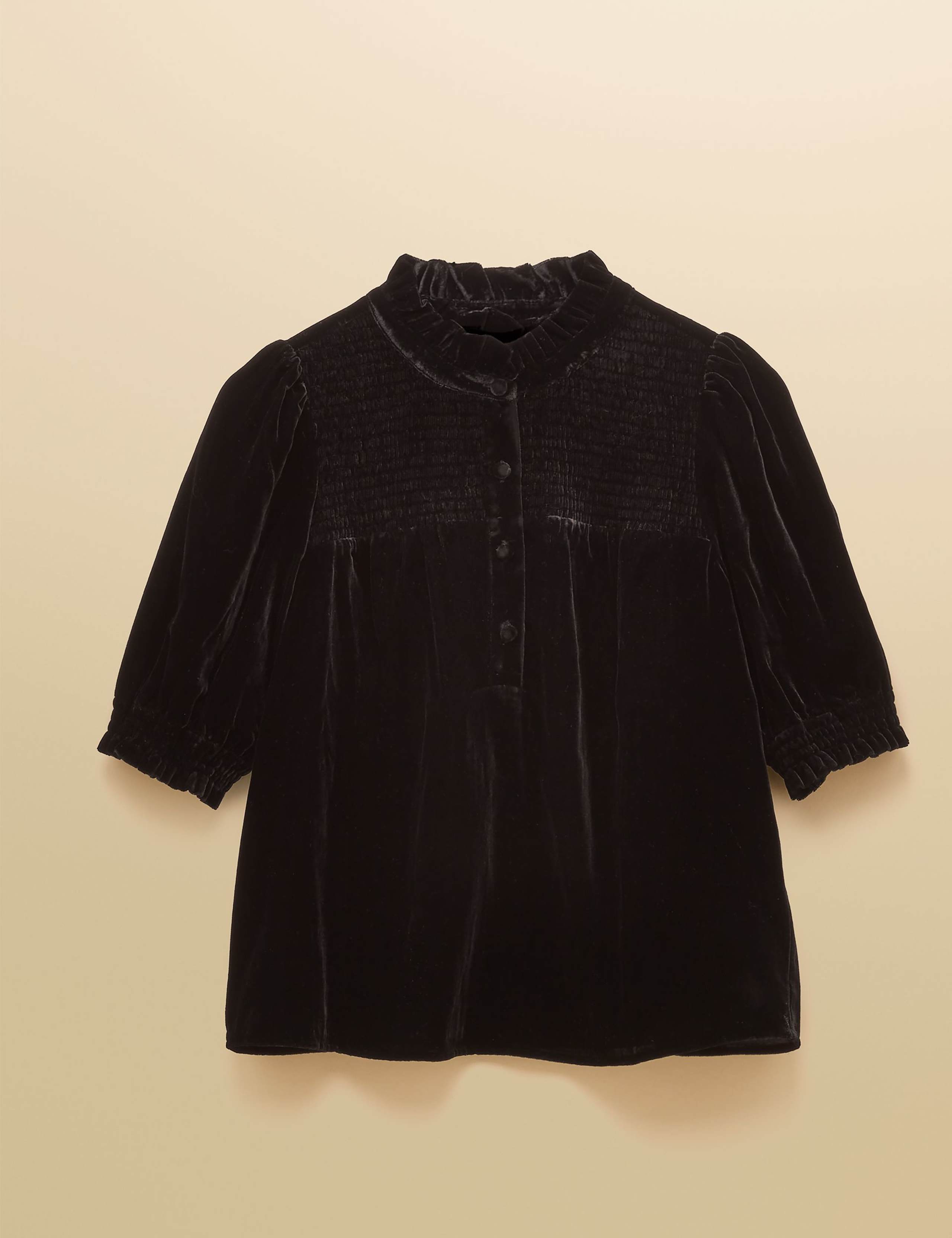 Velvet High Neck Blouse 2 of 6