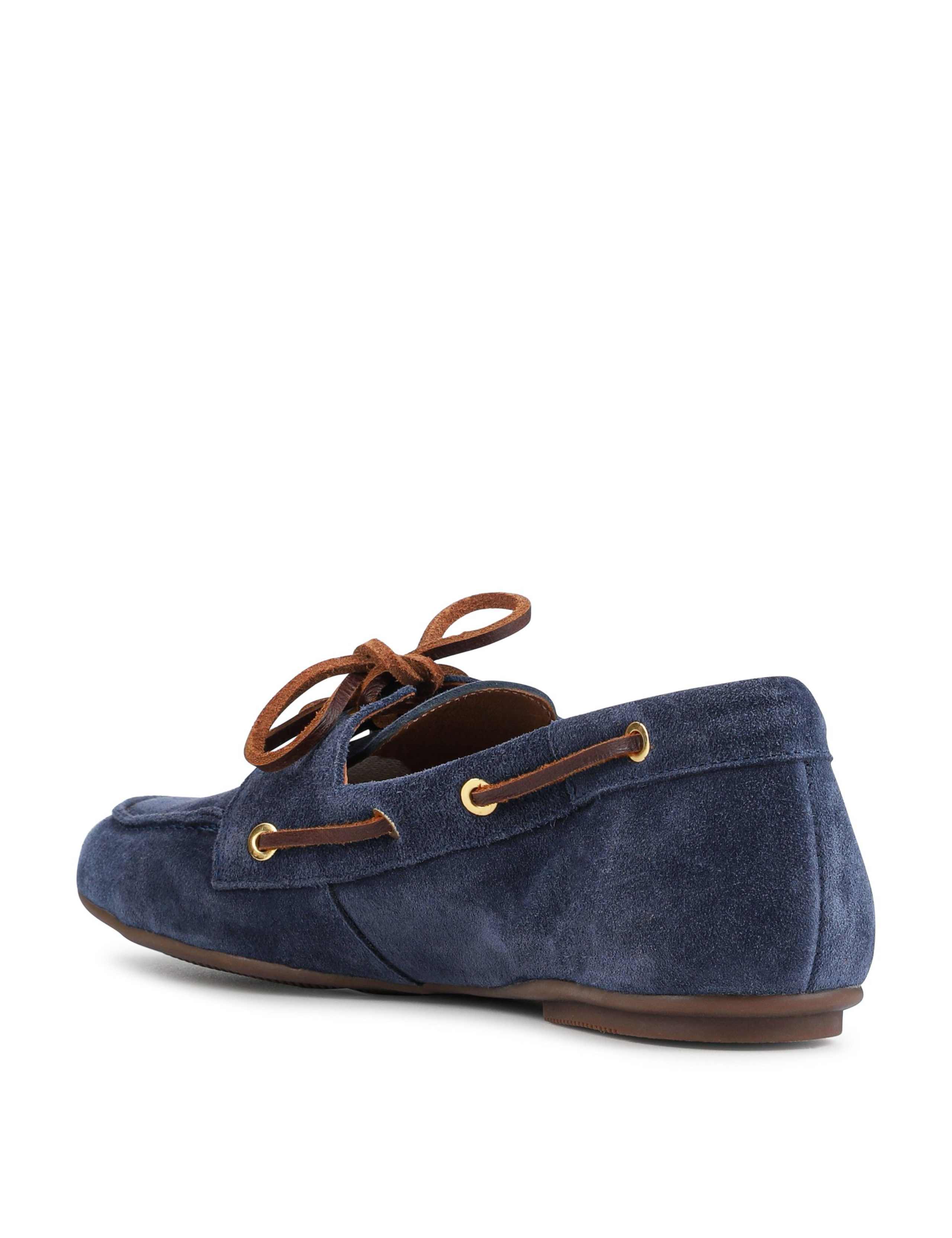 Suede Lace Up Eyelet Detail Loafers 6 of 6