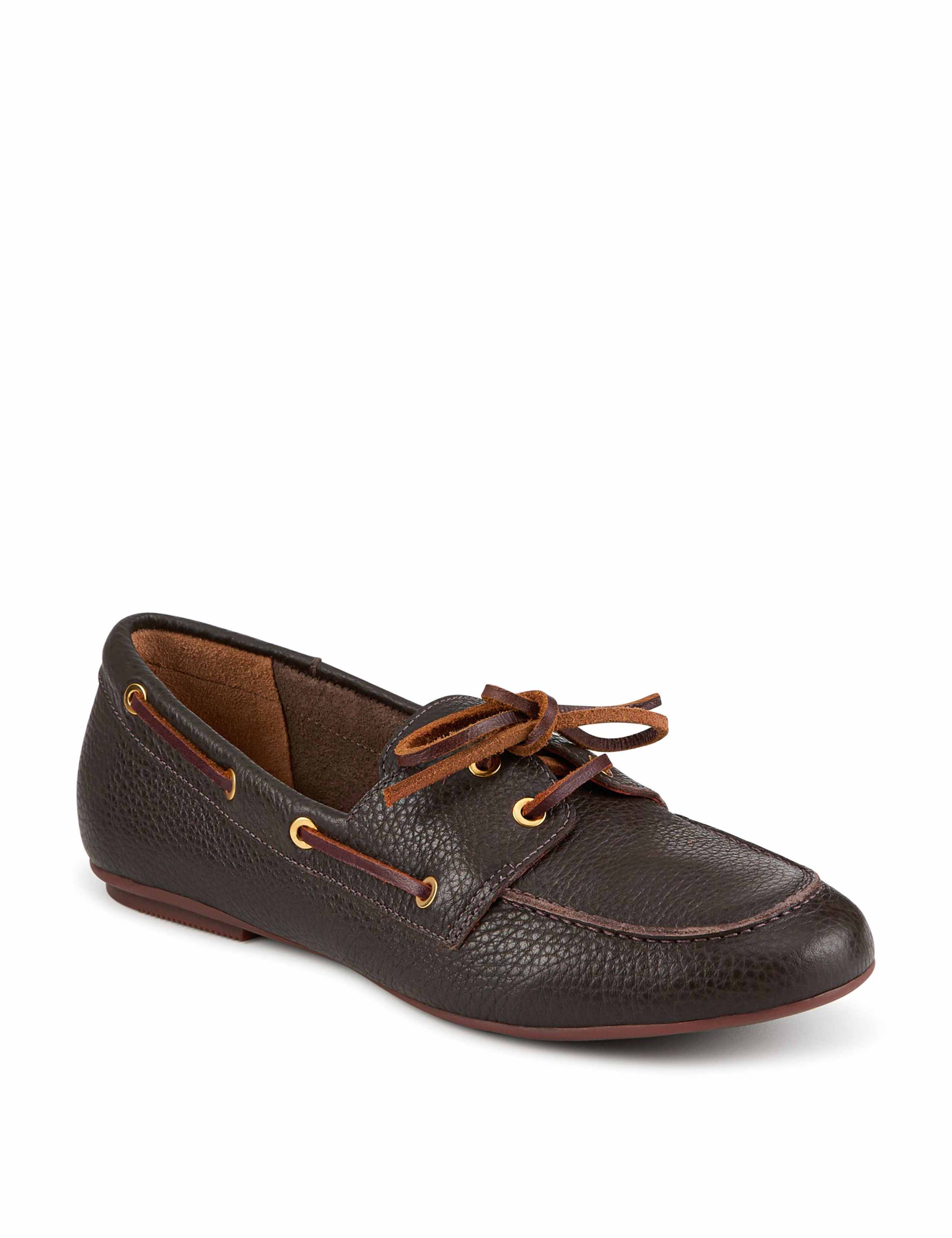 Suede Lace Up Eyelet Detail Loafers 2 of 6