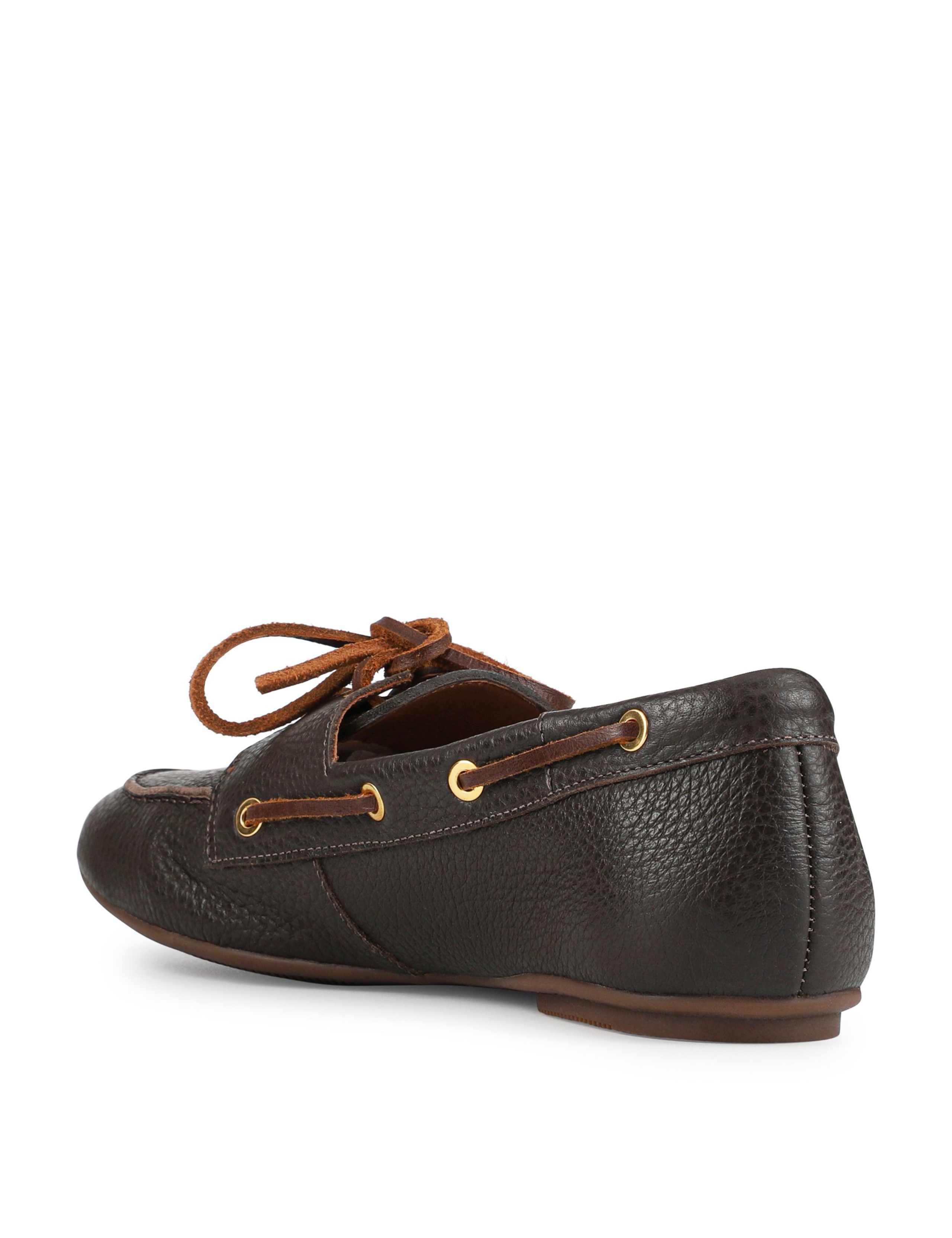 Suede Lace Up Eyelet Detail Loafers 6 of 6
