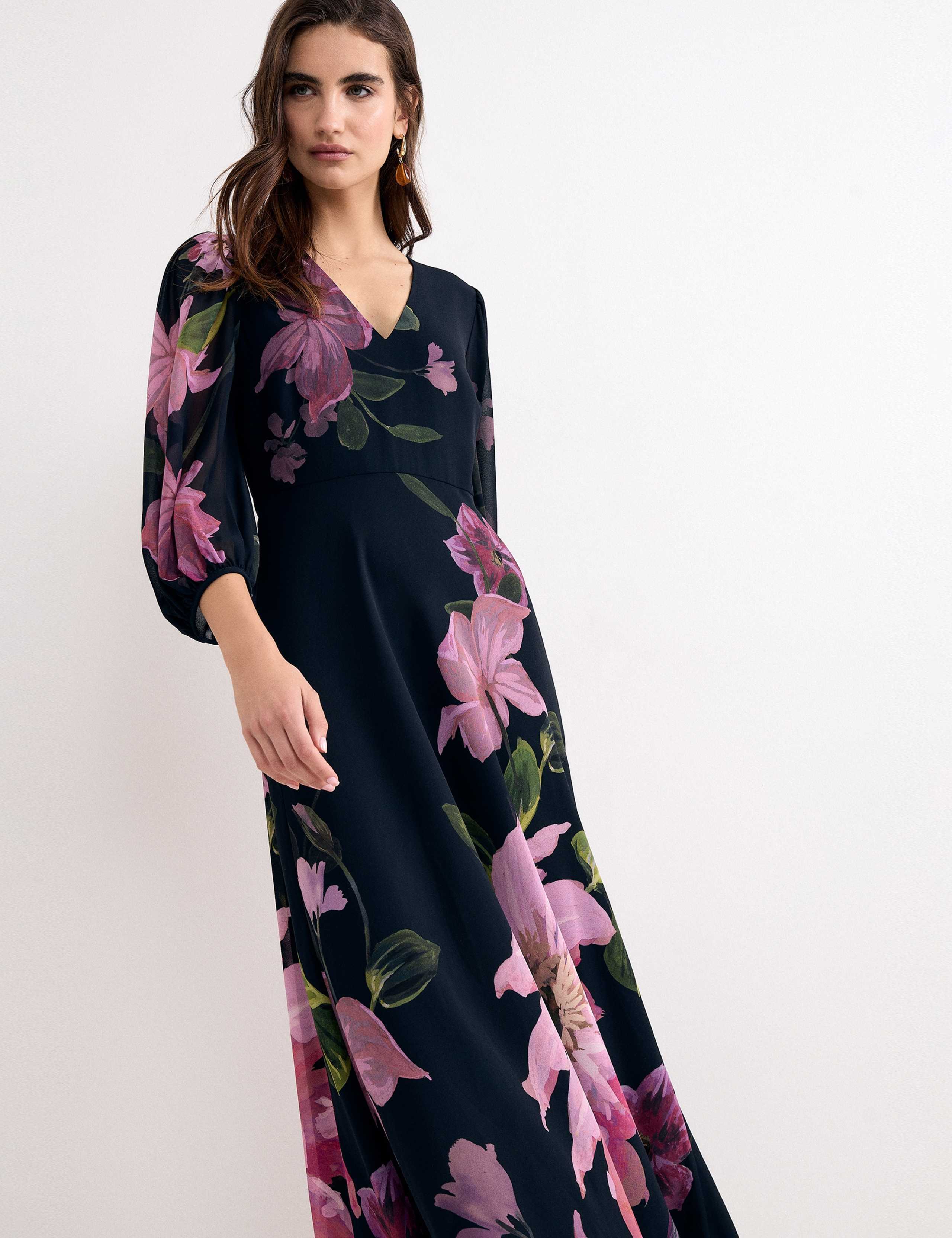 Floral V-Neck Maxi Dress 3 of 7