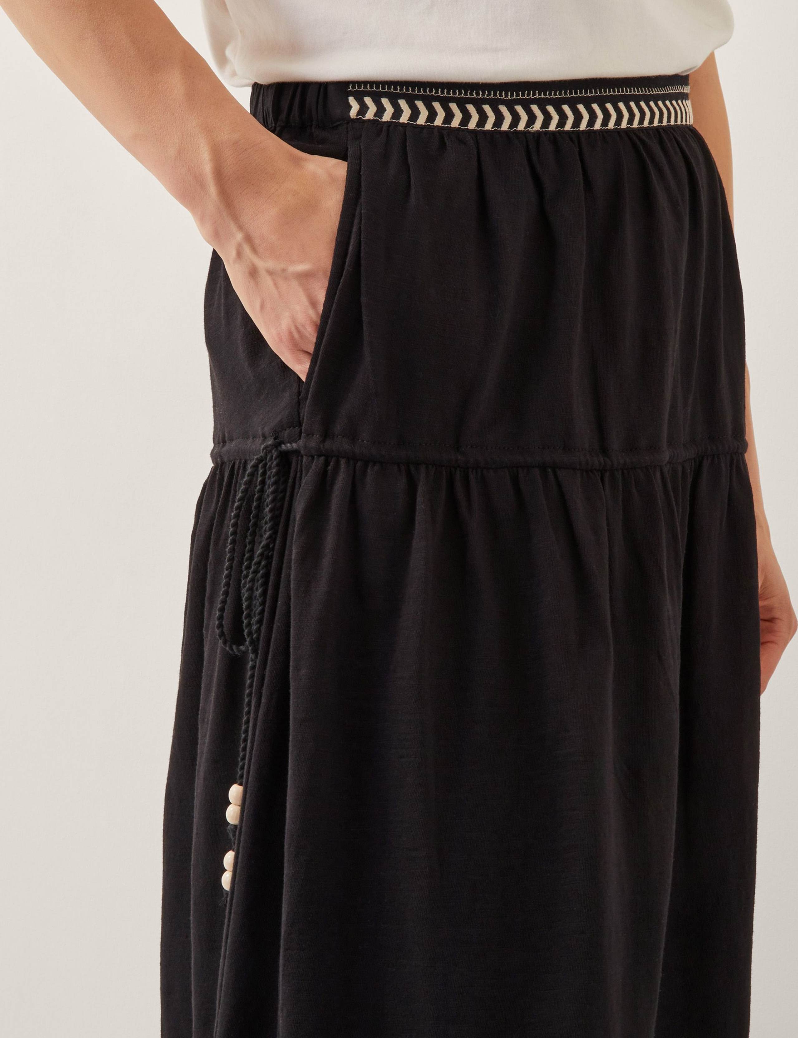 Pure Cotton Broderie Midi A-Line Skirt 5 of 5