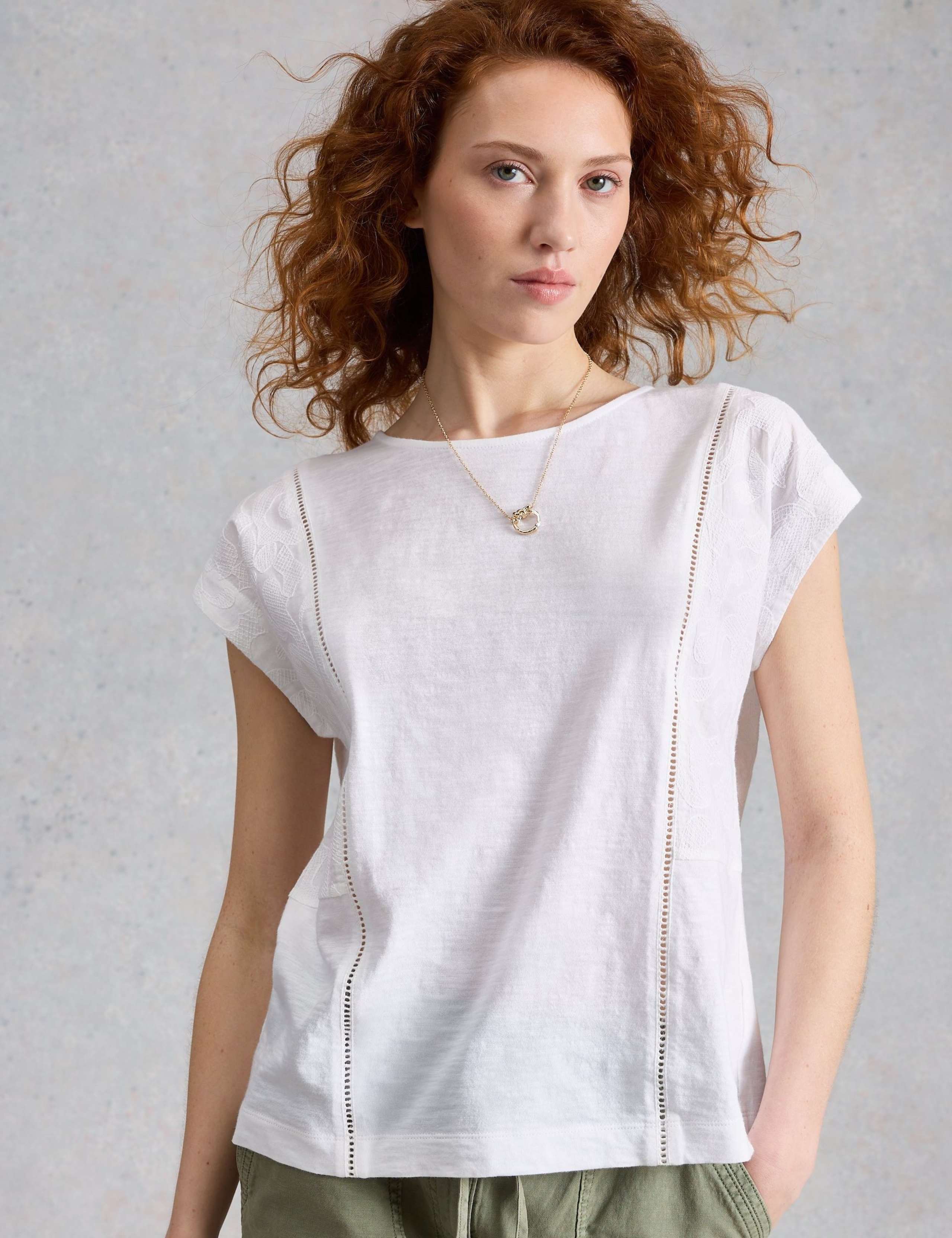Pure Cotton Broderie T-Shirt 5 of 6