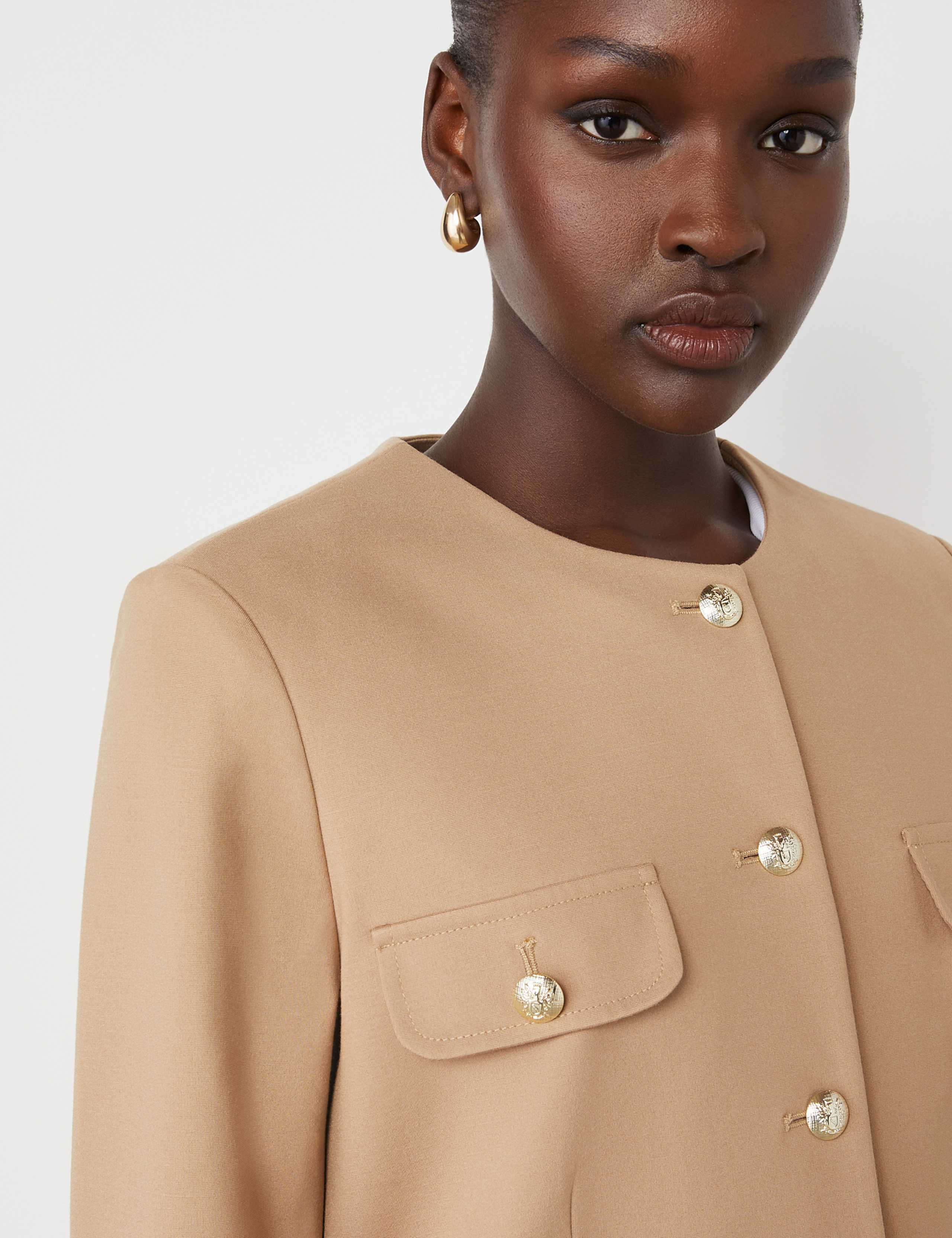Ponte Jersey Collarless Short Jacket 4 of 4