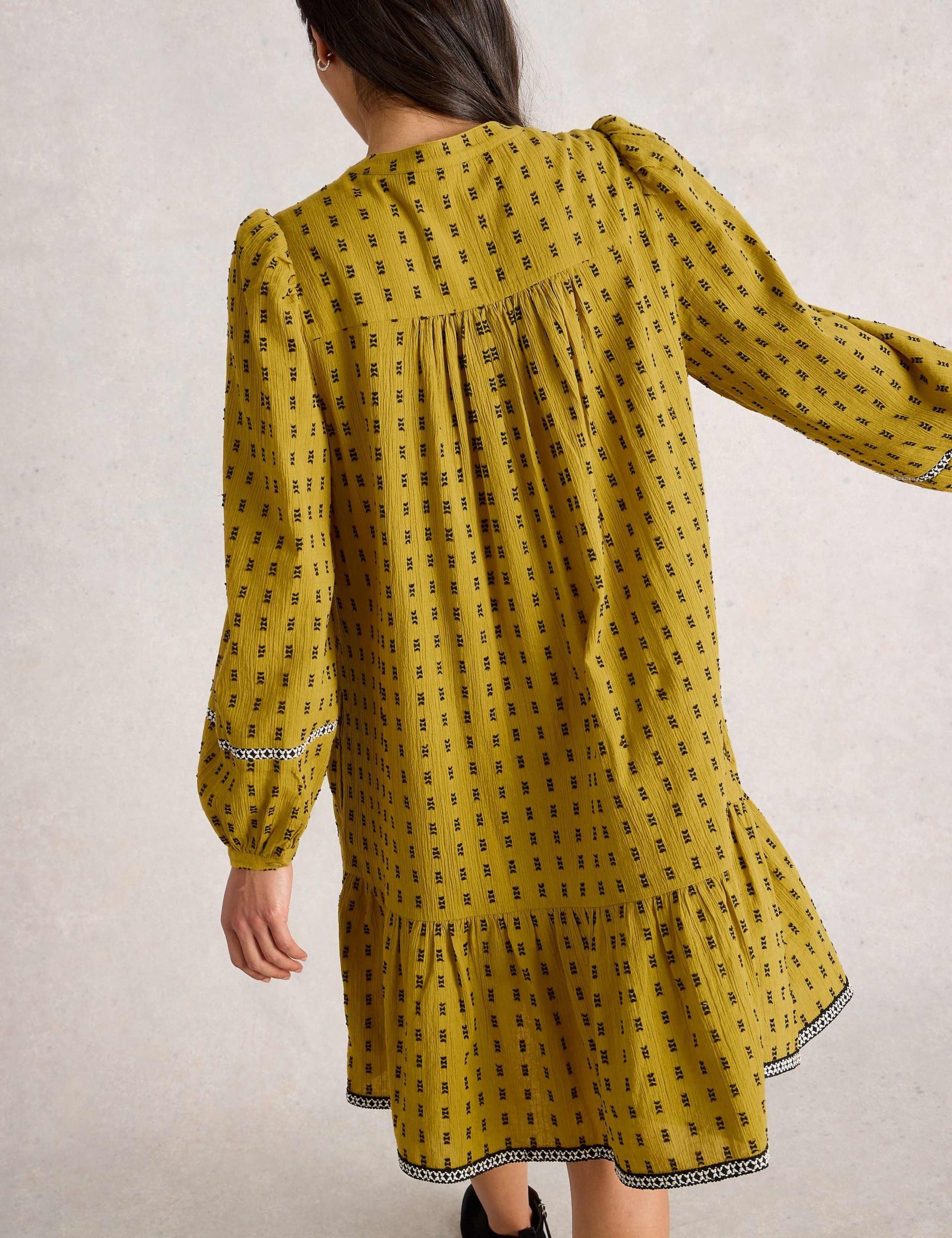 Pure Cotton Embroidered Tiered Skater Dress 3 of 6