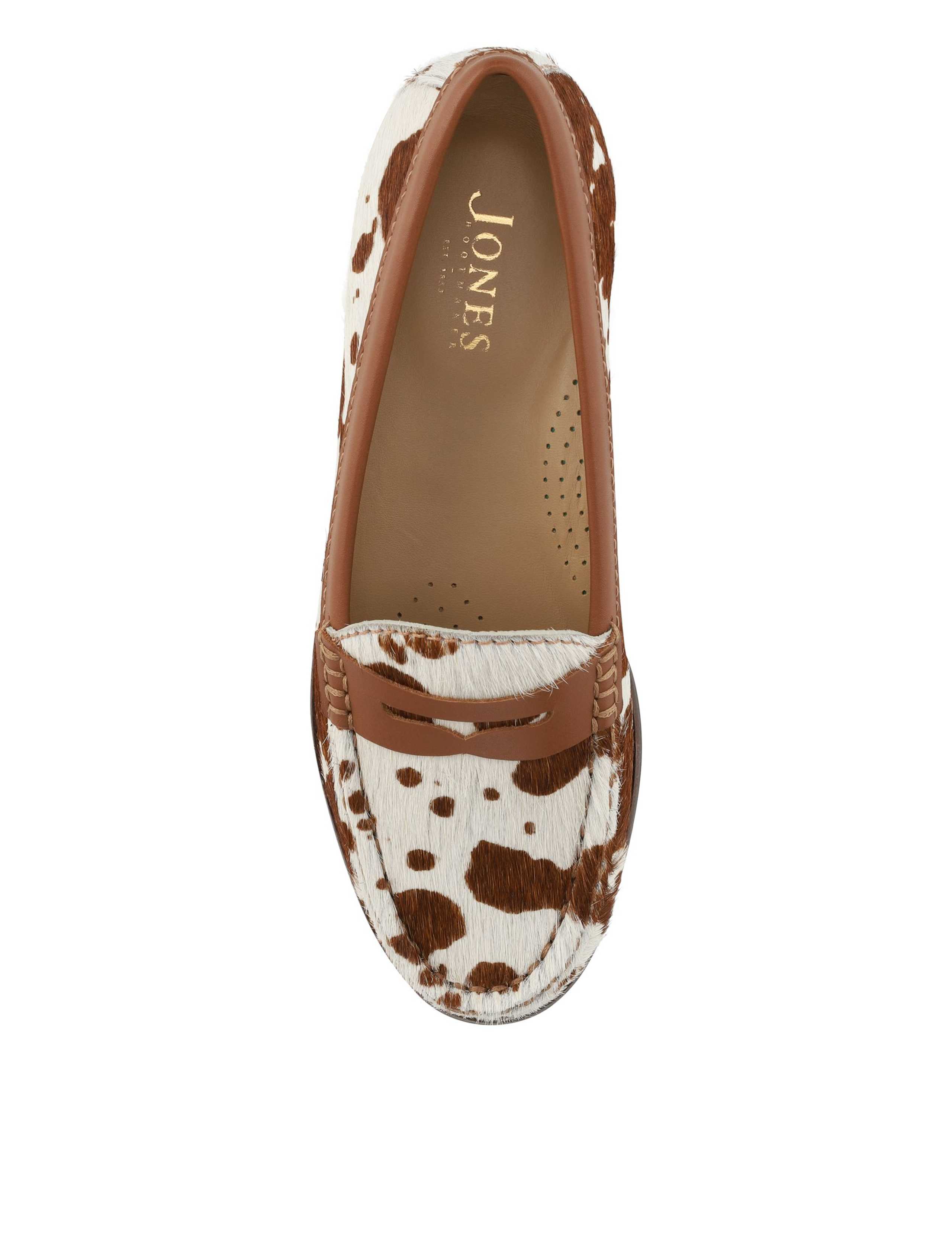 Leather Animal Print Block Heel Loafers 3 of 5