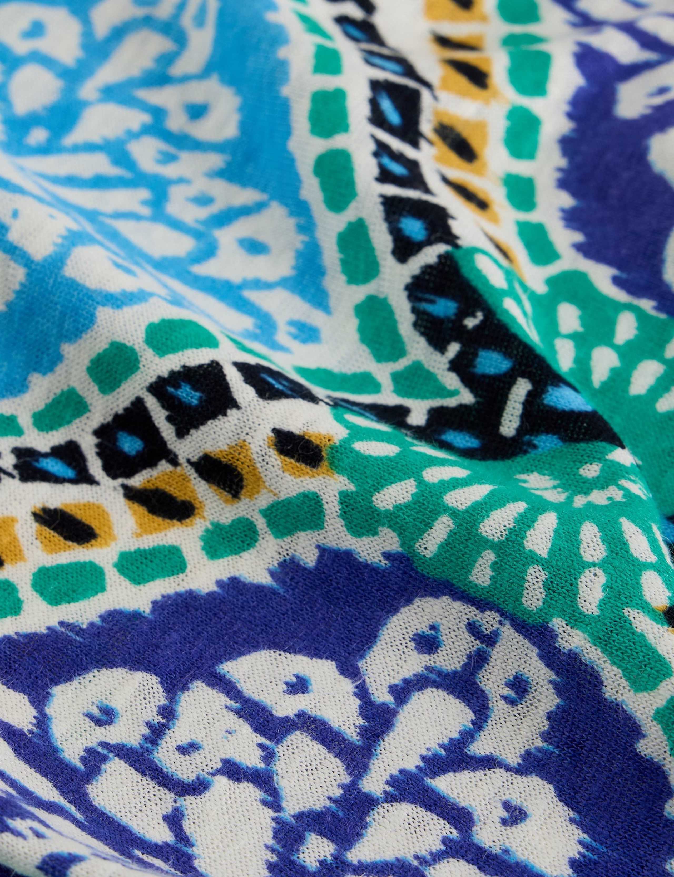 Pure Linen Geometric T-Shirt 4 of 6