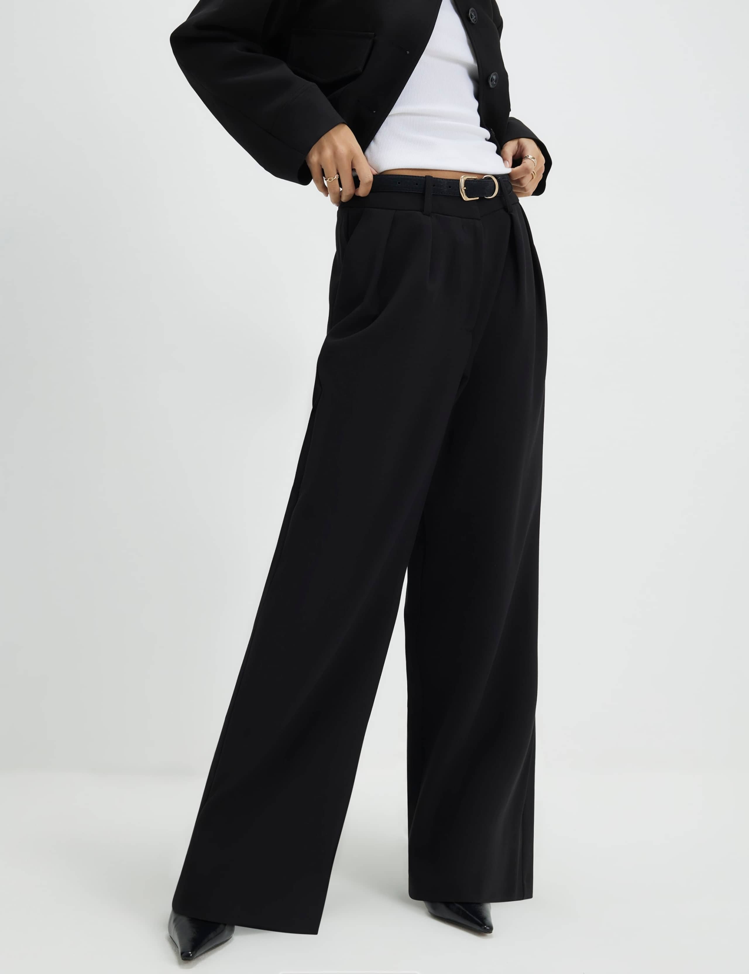 Belted Wide Leg Trousers 3 of 4