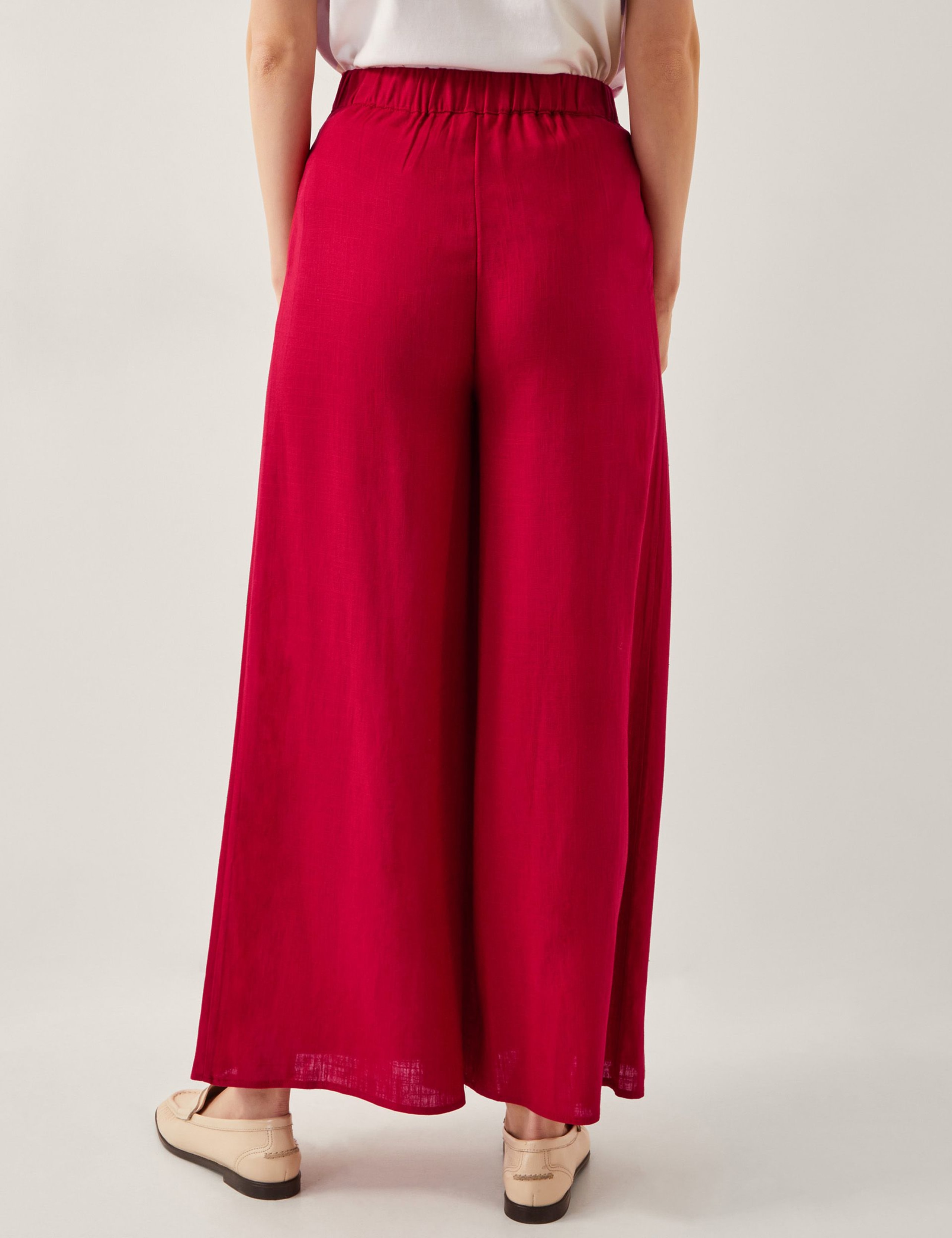 Linen Rich Wide Leg Trousers 4 of 4