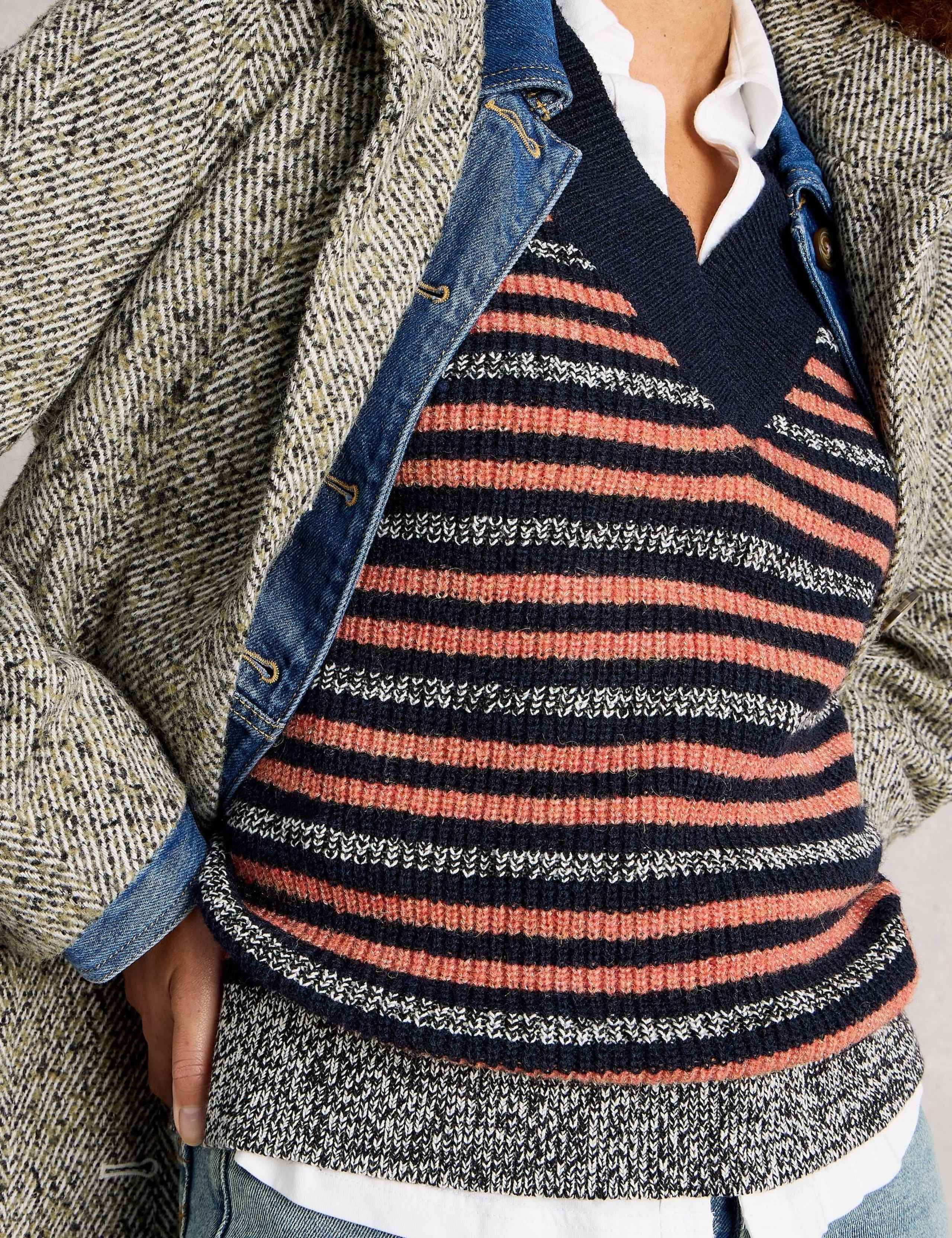 Striped V-Neck Vest Top 4 of 6