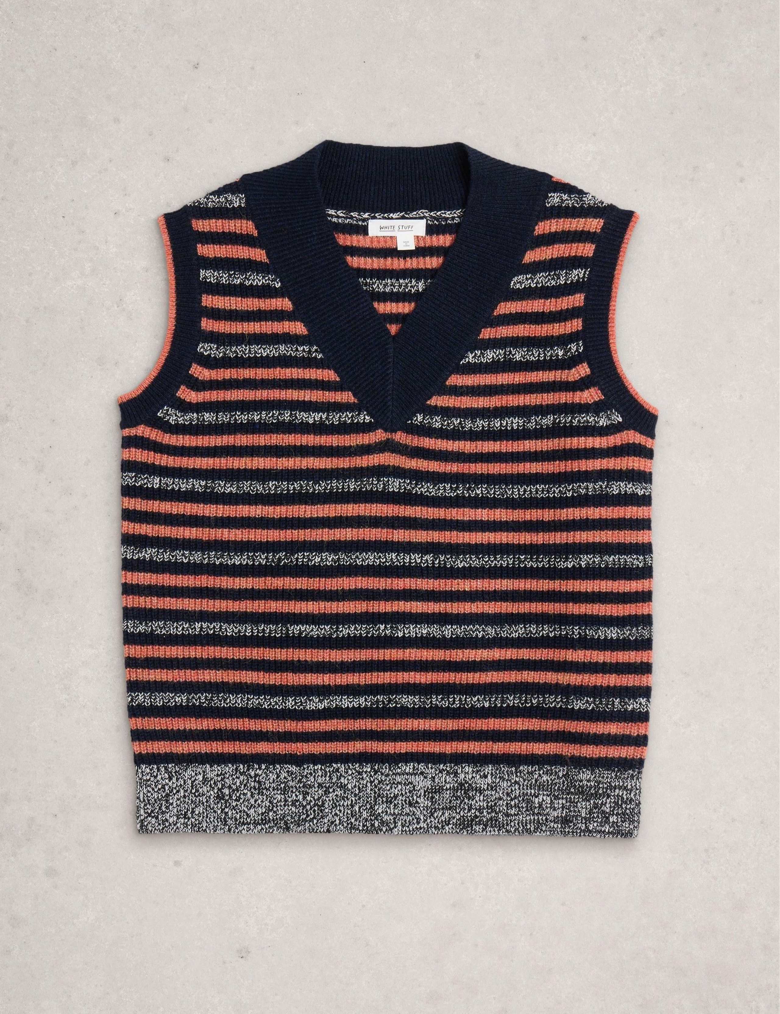 Striped V-Neck Vest Top 2 of 6