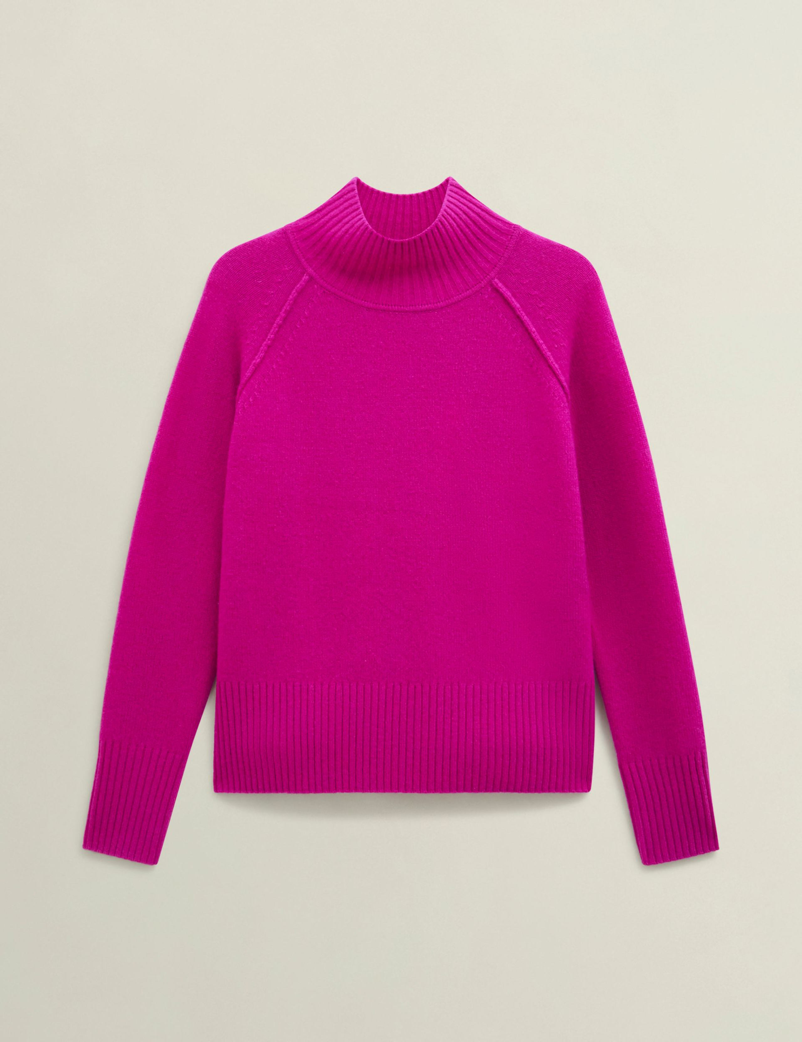 Merino Wool Rich Ribbed Funnel Neck Jumper 2 of 5