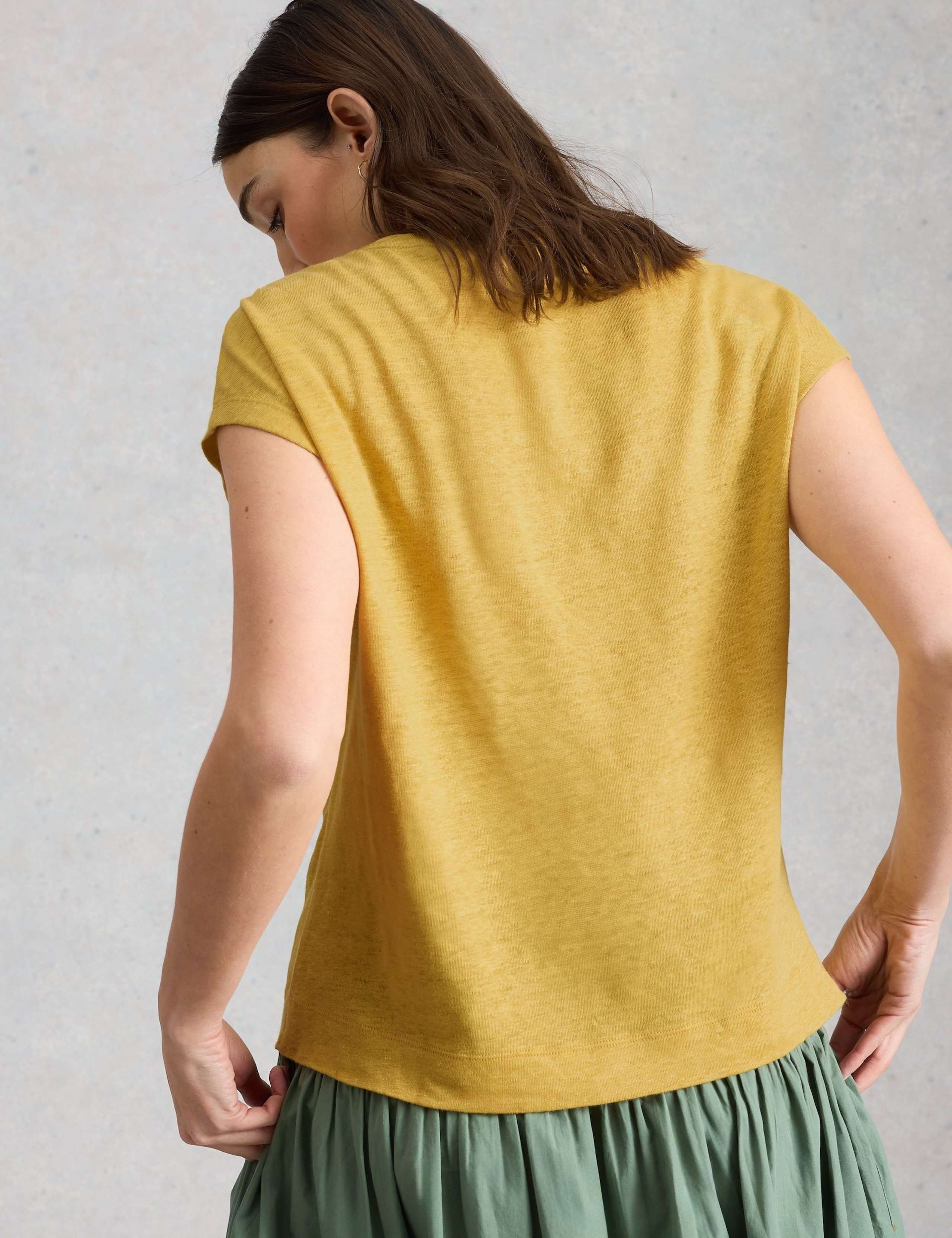 Pure Linen Jersey T-Shirt 6 of 6