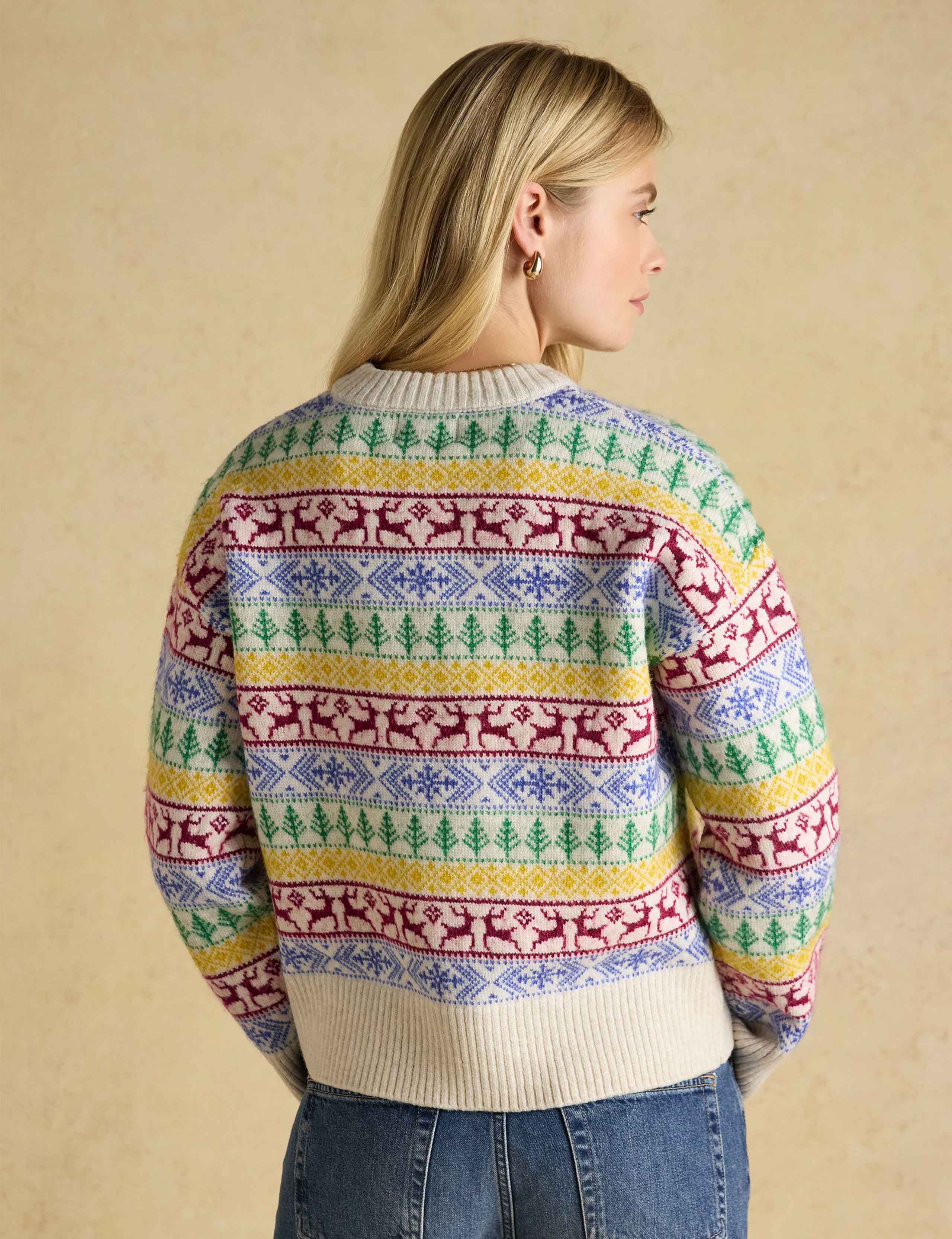 Fair Isle Crew Neck Jumper with Wool 4 of 9