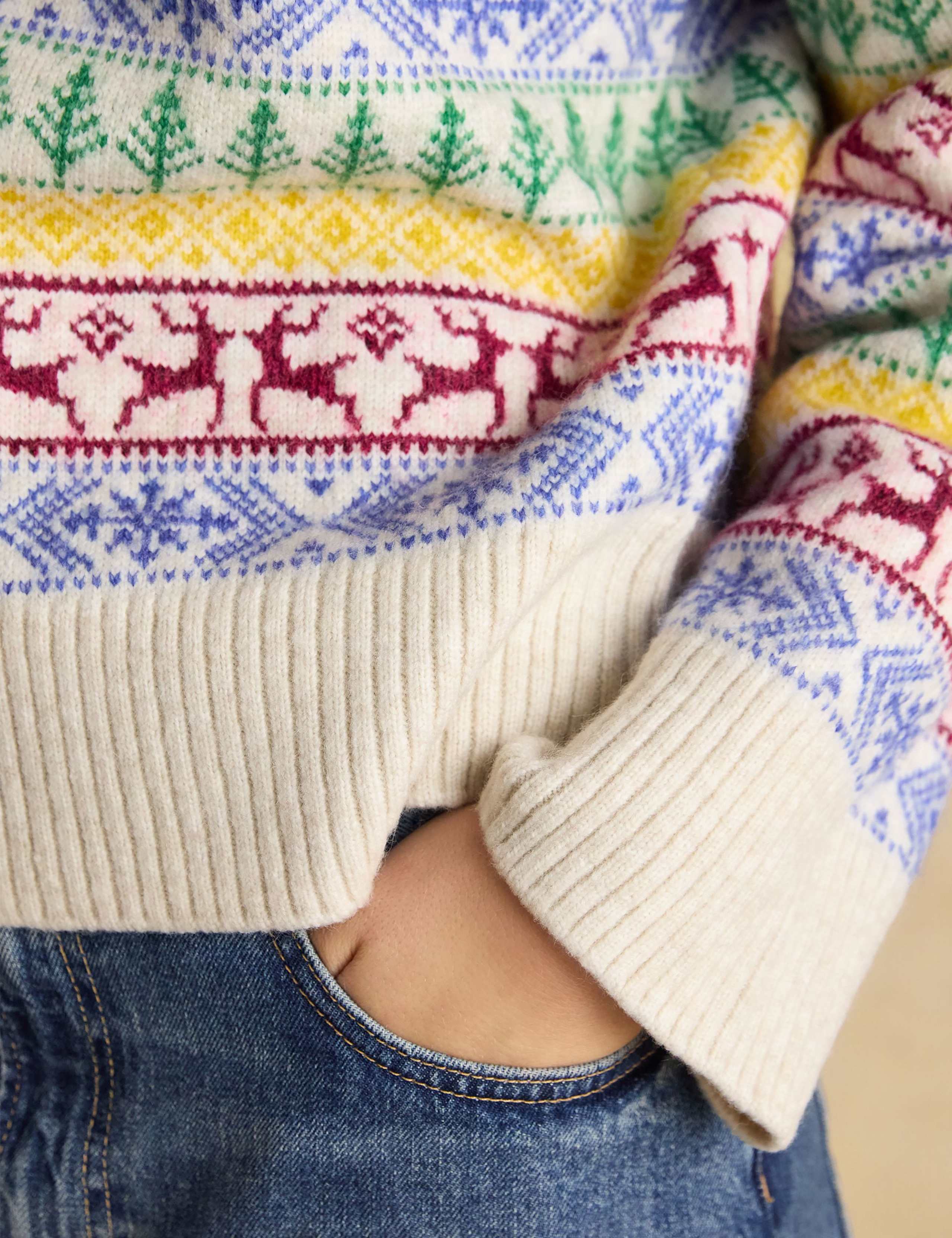 Fair Isle Crew Neck Jumper with Wool 9 of 9