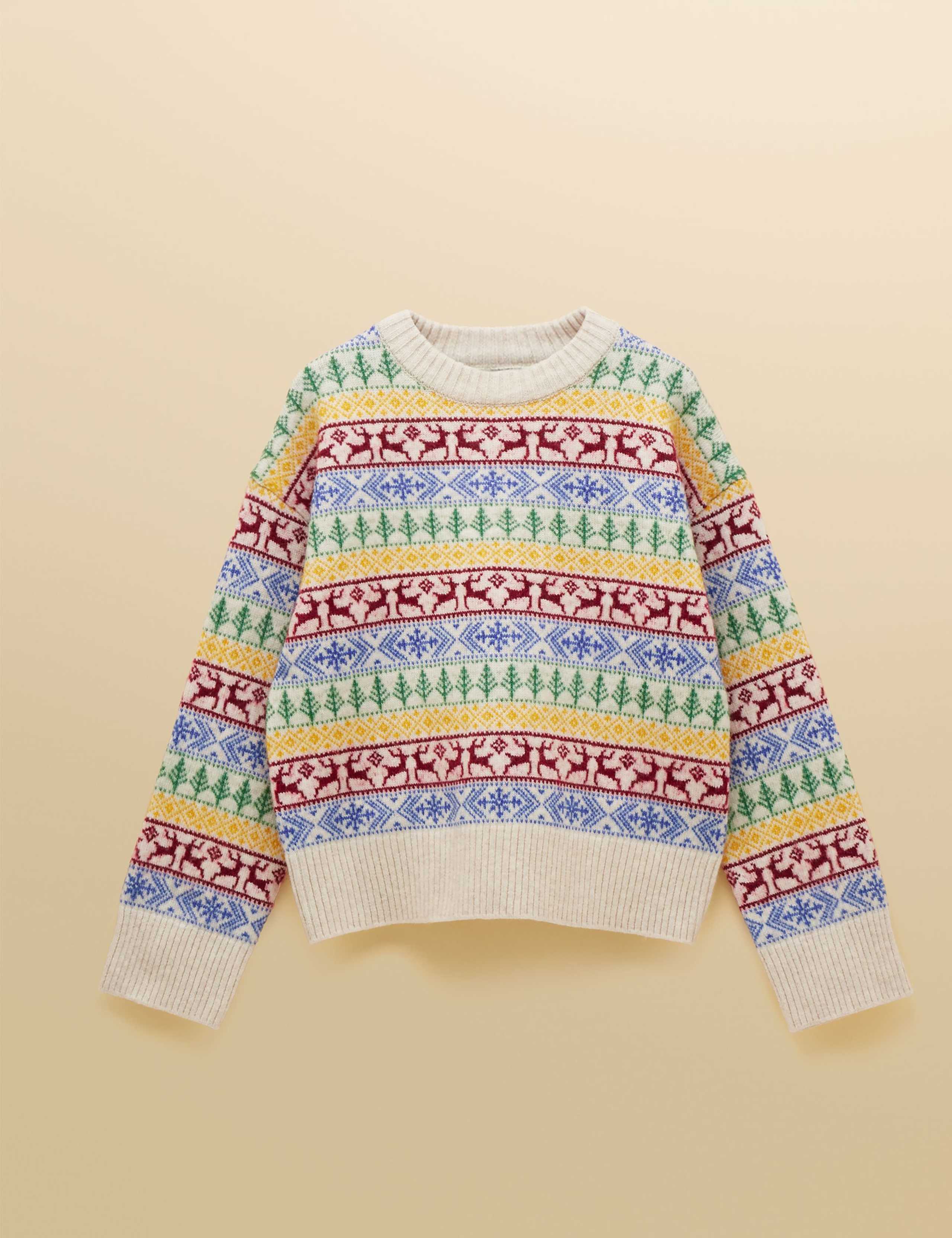Fair Isle Crew Neck Jumper with Wool 2 of 9