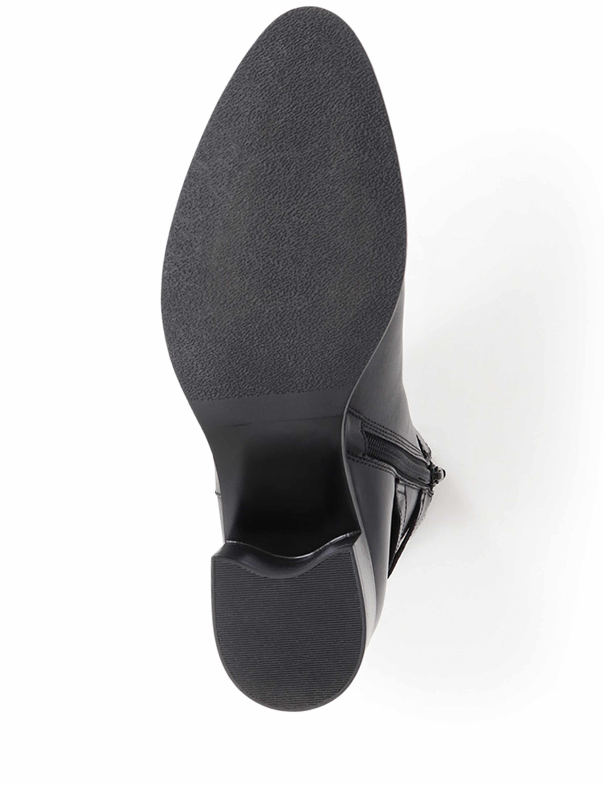 Leather Buckle Block Heel Ankle Boots 7 of 7