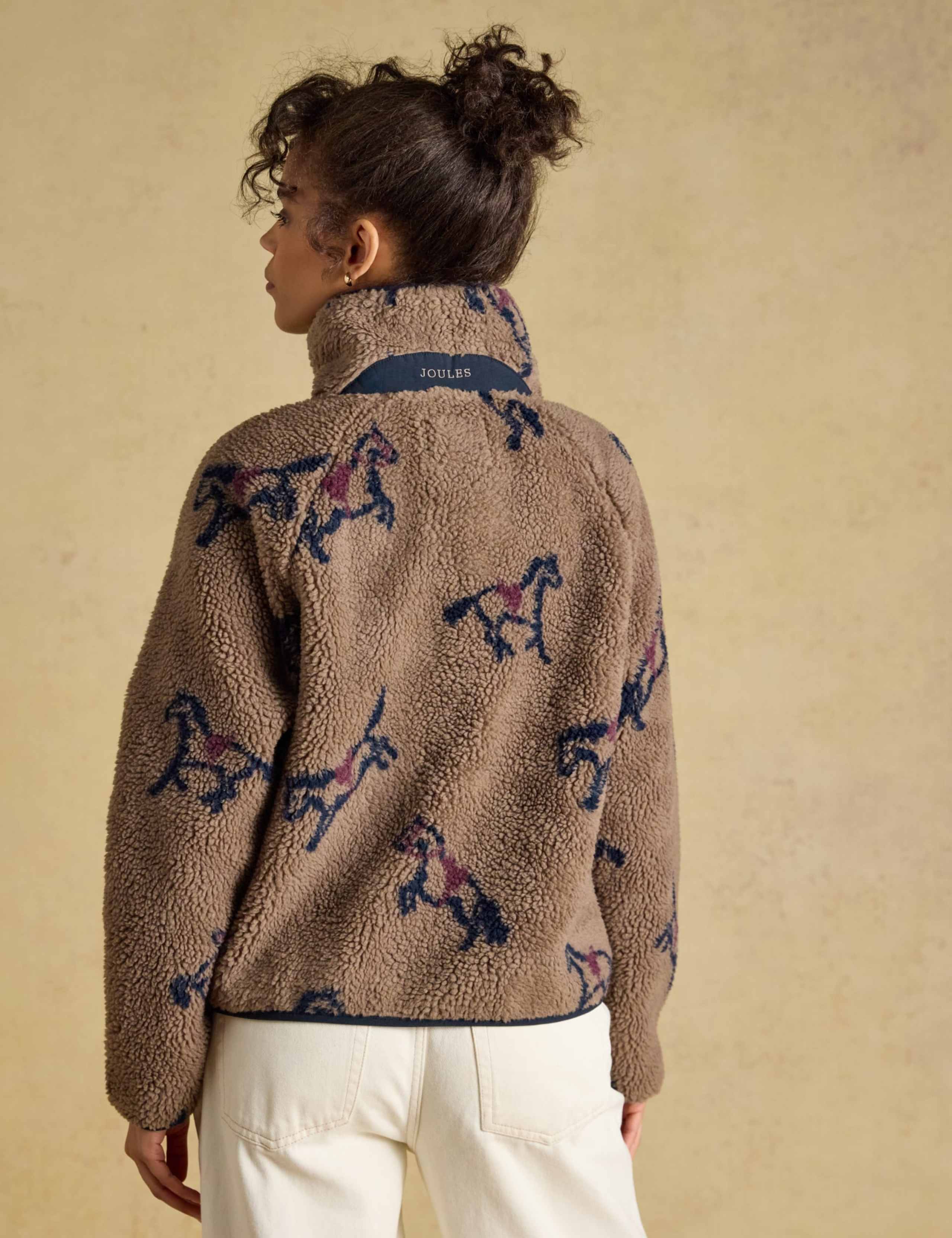 Funnel Neck Long Sleeve Fleece Jacket 6 of 8