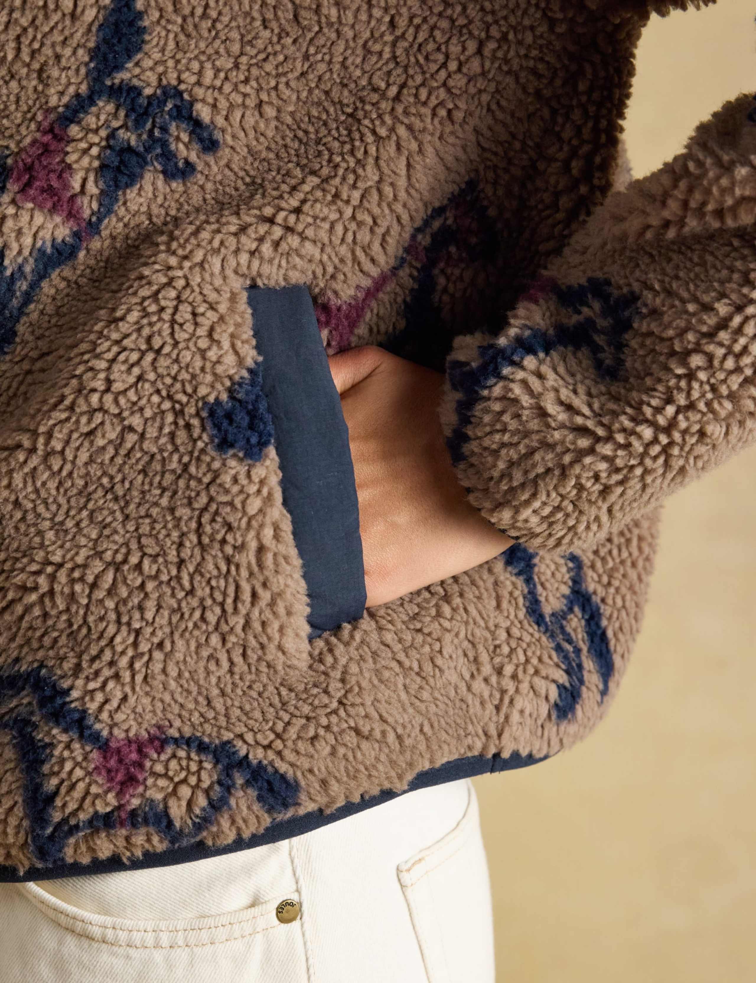Funnel Neck Long Sleeve Fleece Jacket 7 of 8