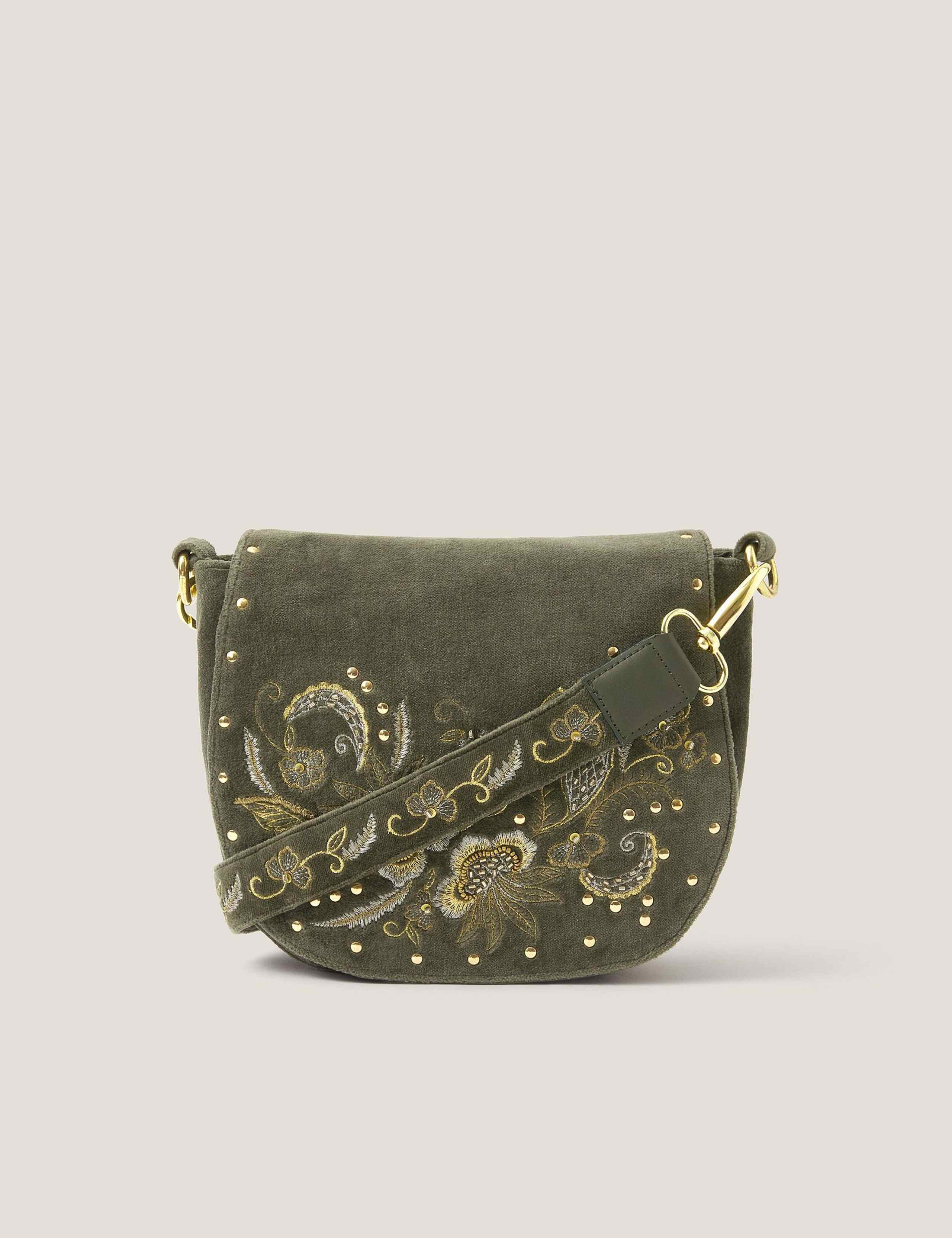 Pure Cotton Embroidered Cross Body Satchel 2 of 5