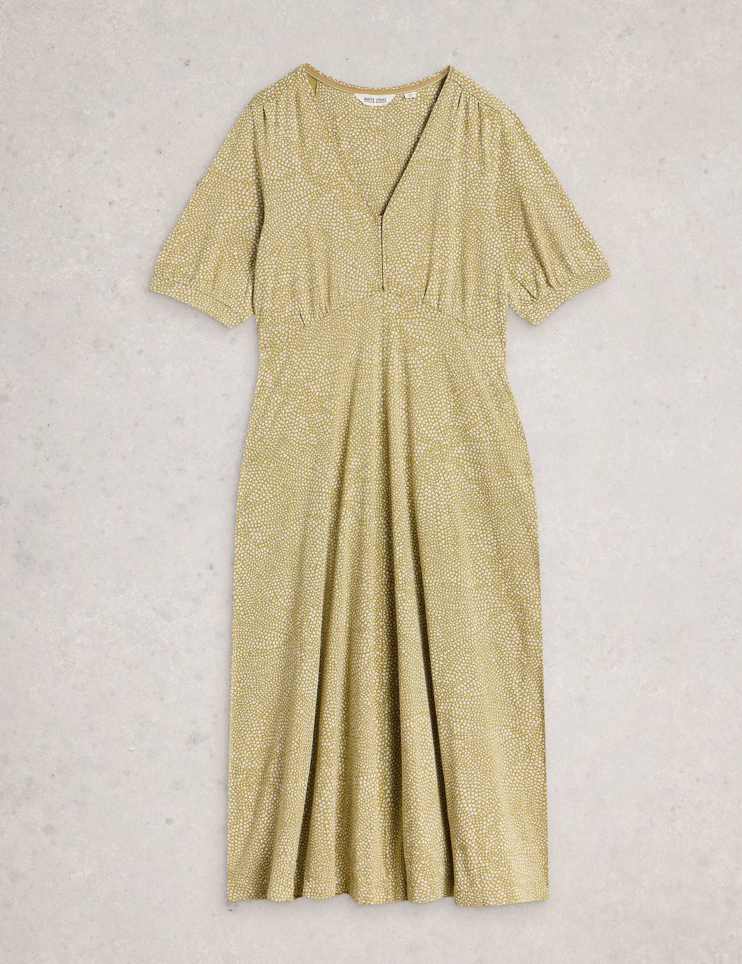 Cotton Modal Blend Jersey Midi Tea Dress 2 of 6