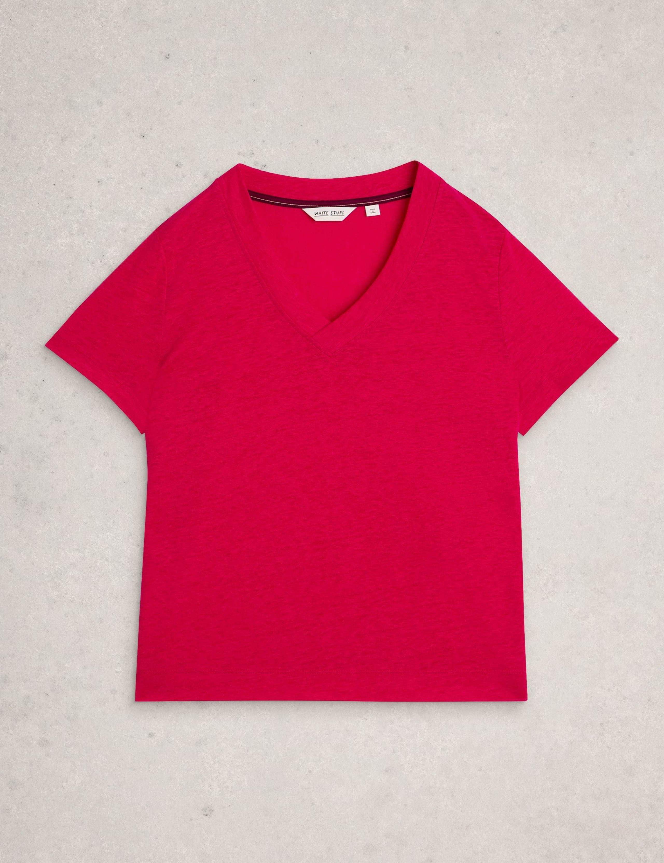 Pure Linen V-Neck T-Shirt 2 of 6