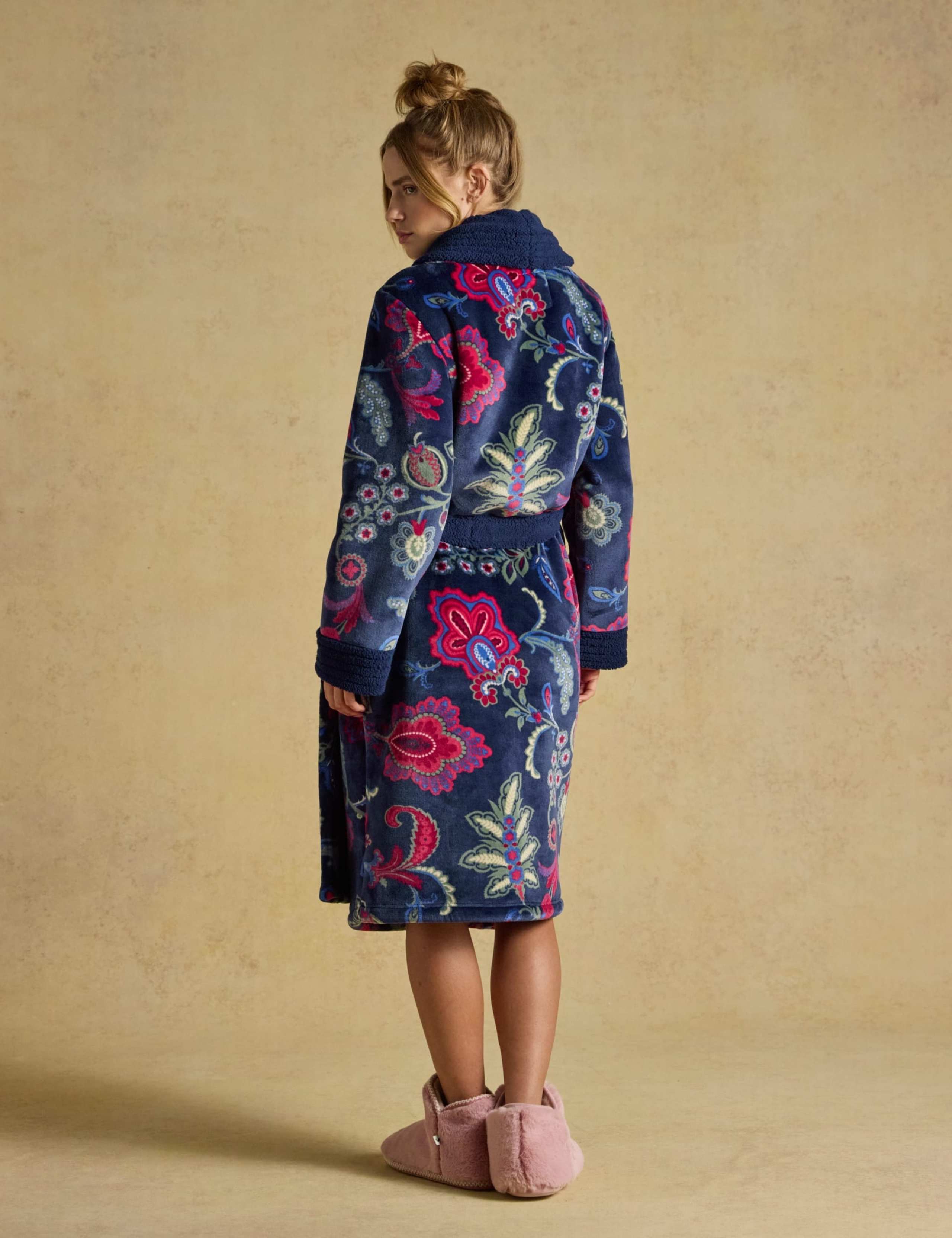 Fleece Floral Dressing Gown 2 of 8