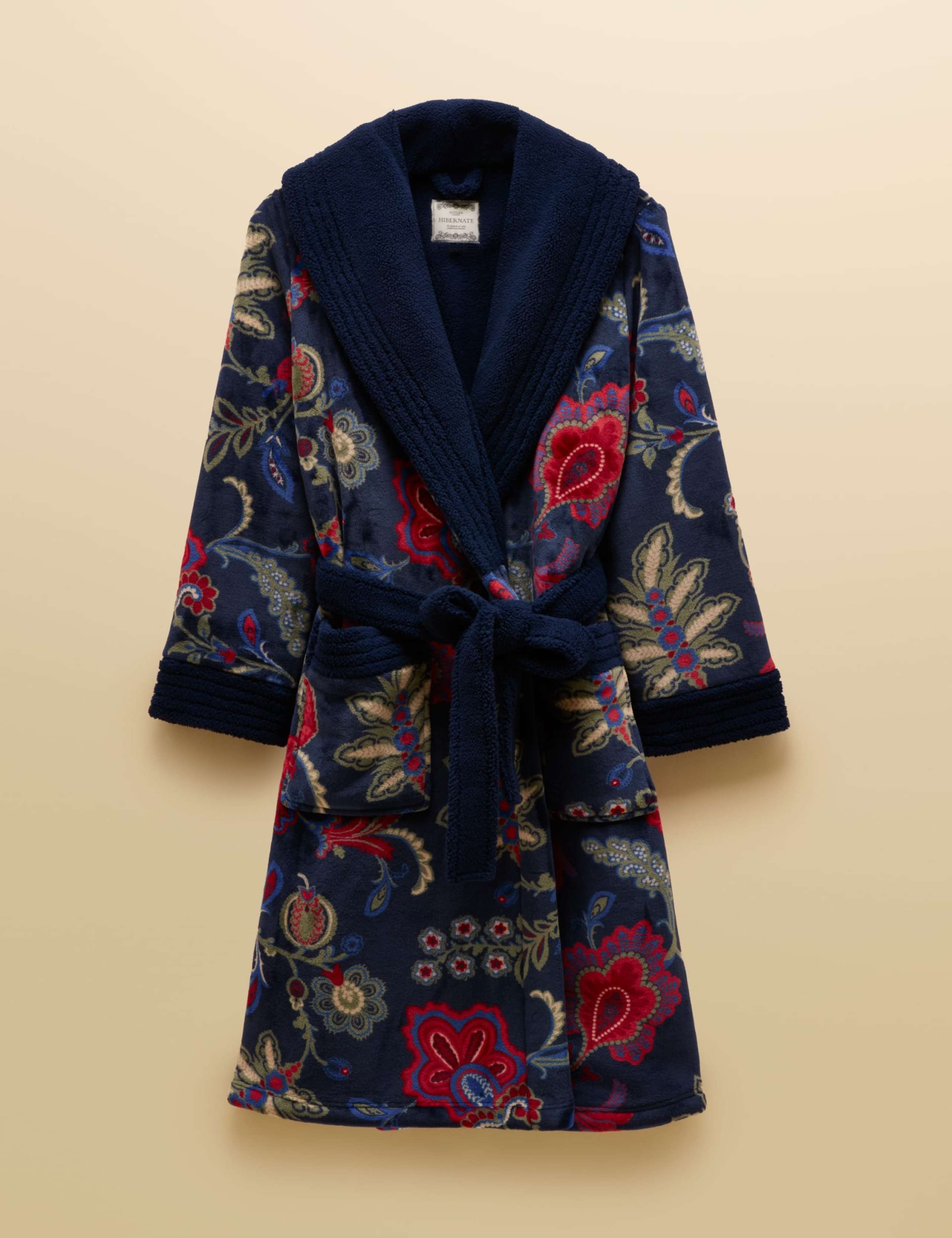 Fleece Floral Dressing Gown 4 of 8