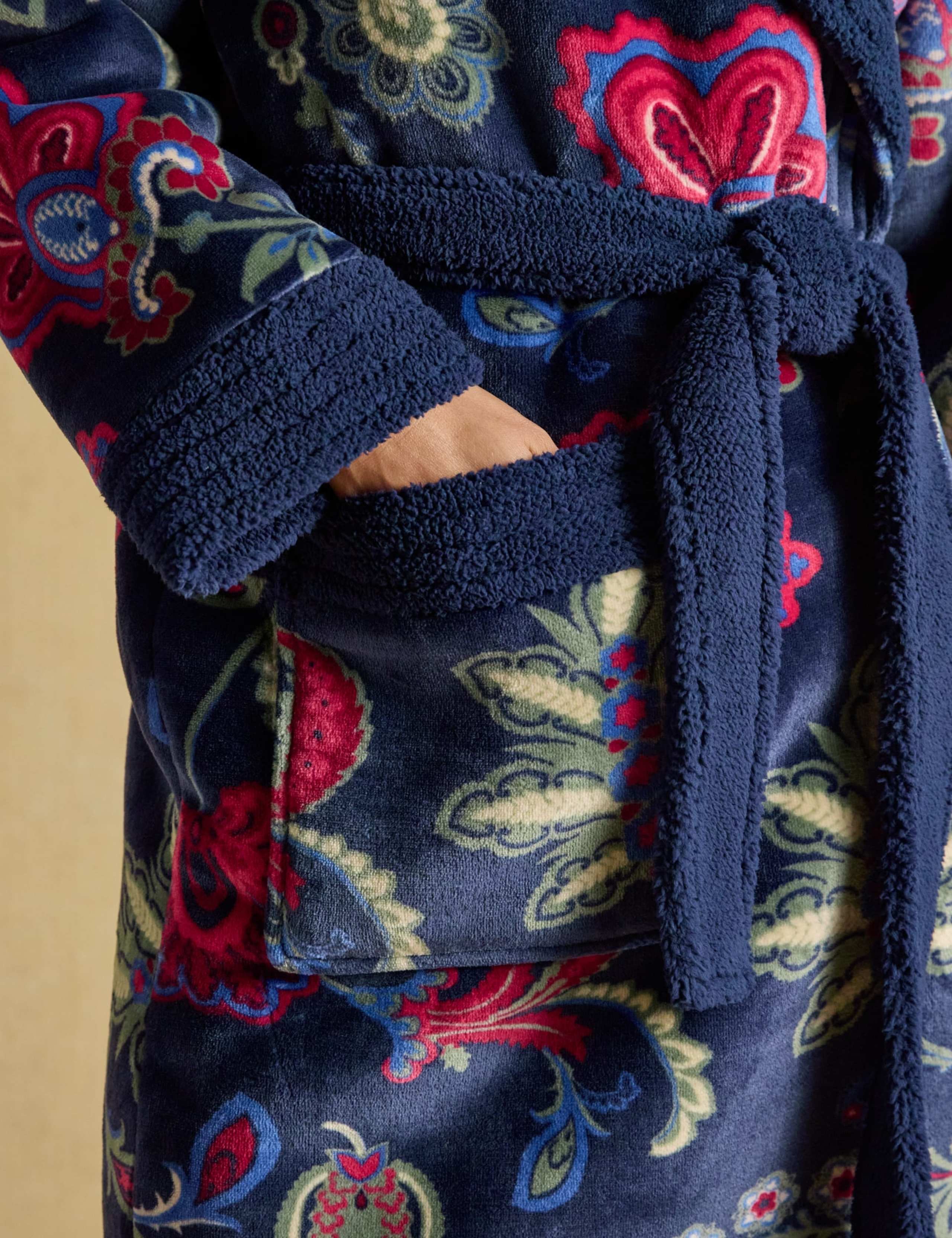 Fleece Floral Dressing Gown 6 of 8