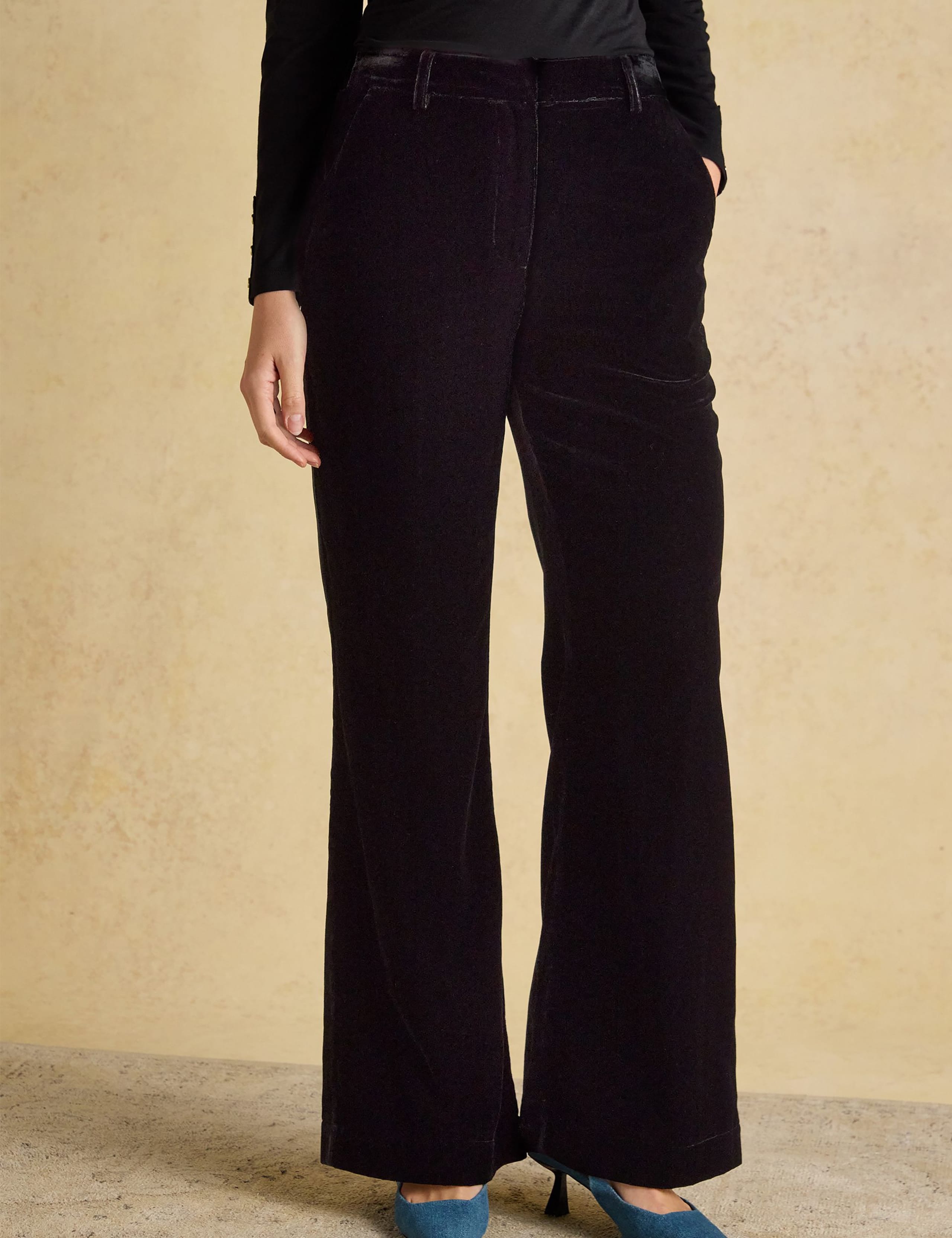 Velvet Wide Leg Trousers 3 of 8