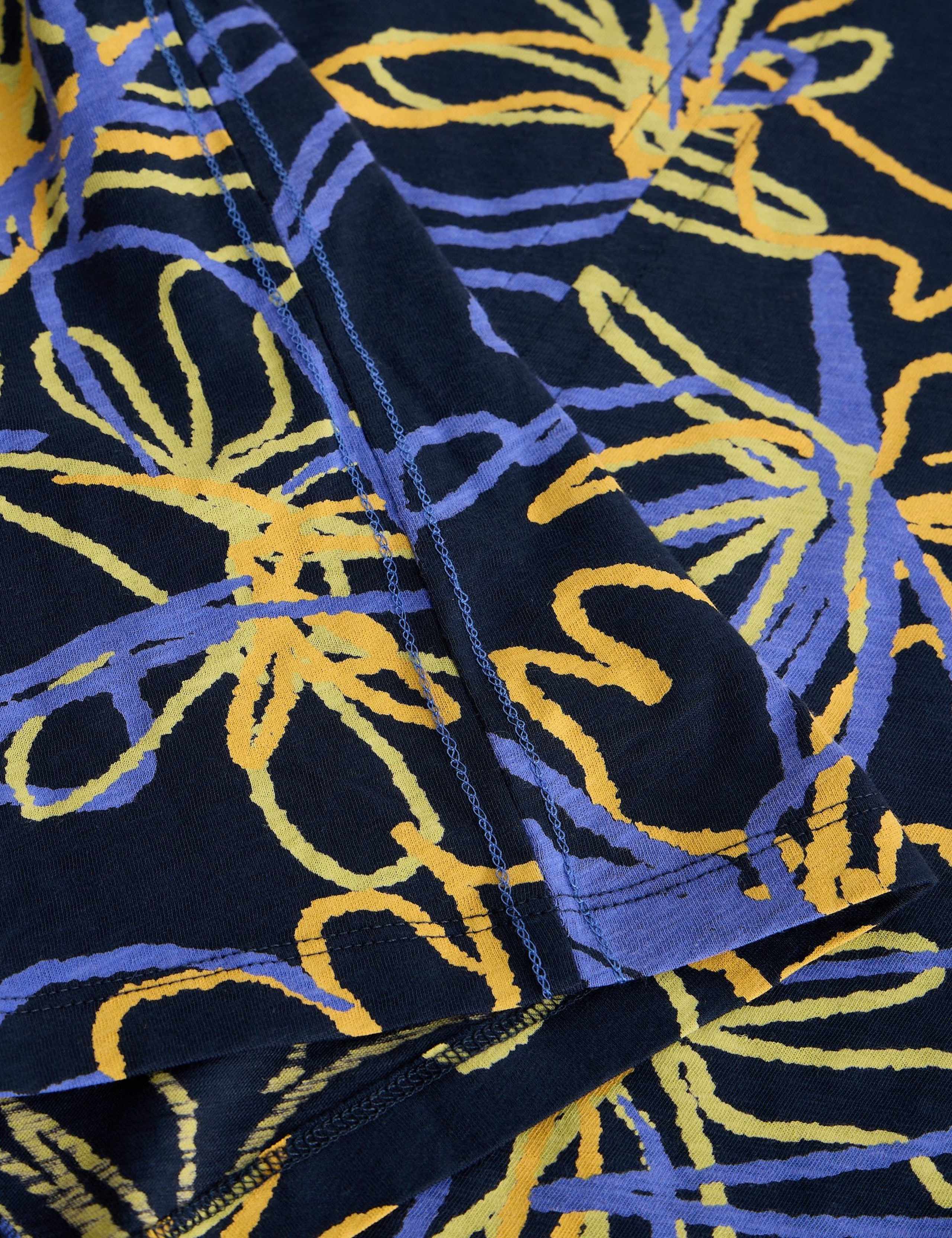 Pure Cotton Print Notch Neck T-Shirt 5 of 6